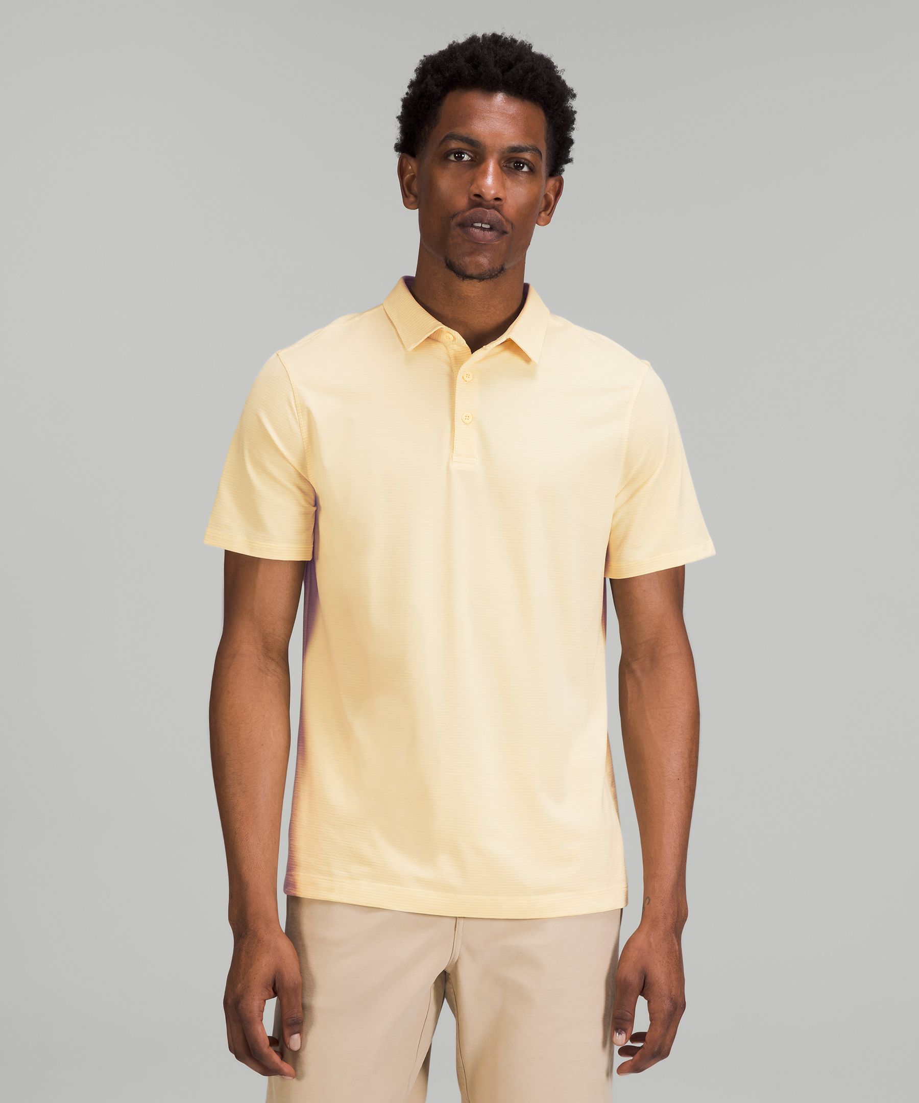 Lululemon Evolution Short Sleeve Polo Shirt In Lemon Chiffon