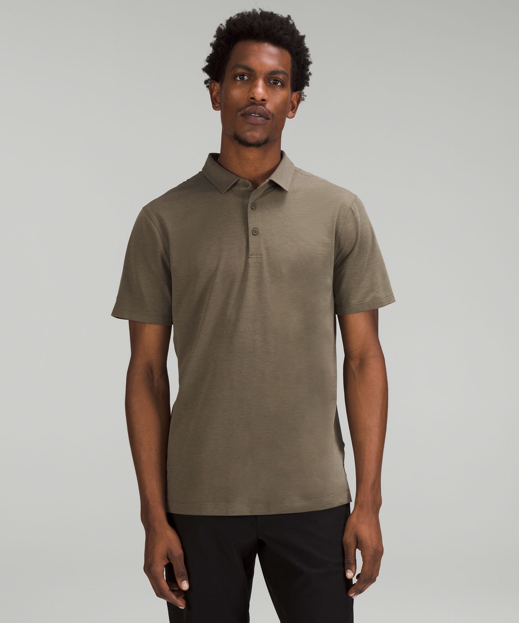 Lululemon Evolution Short Sleeve Polo Shirt In Carob Brown