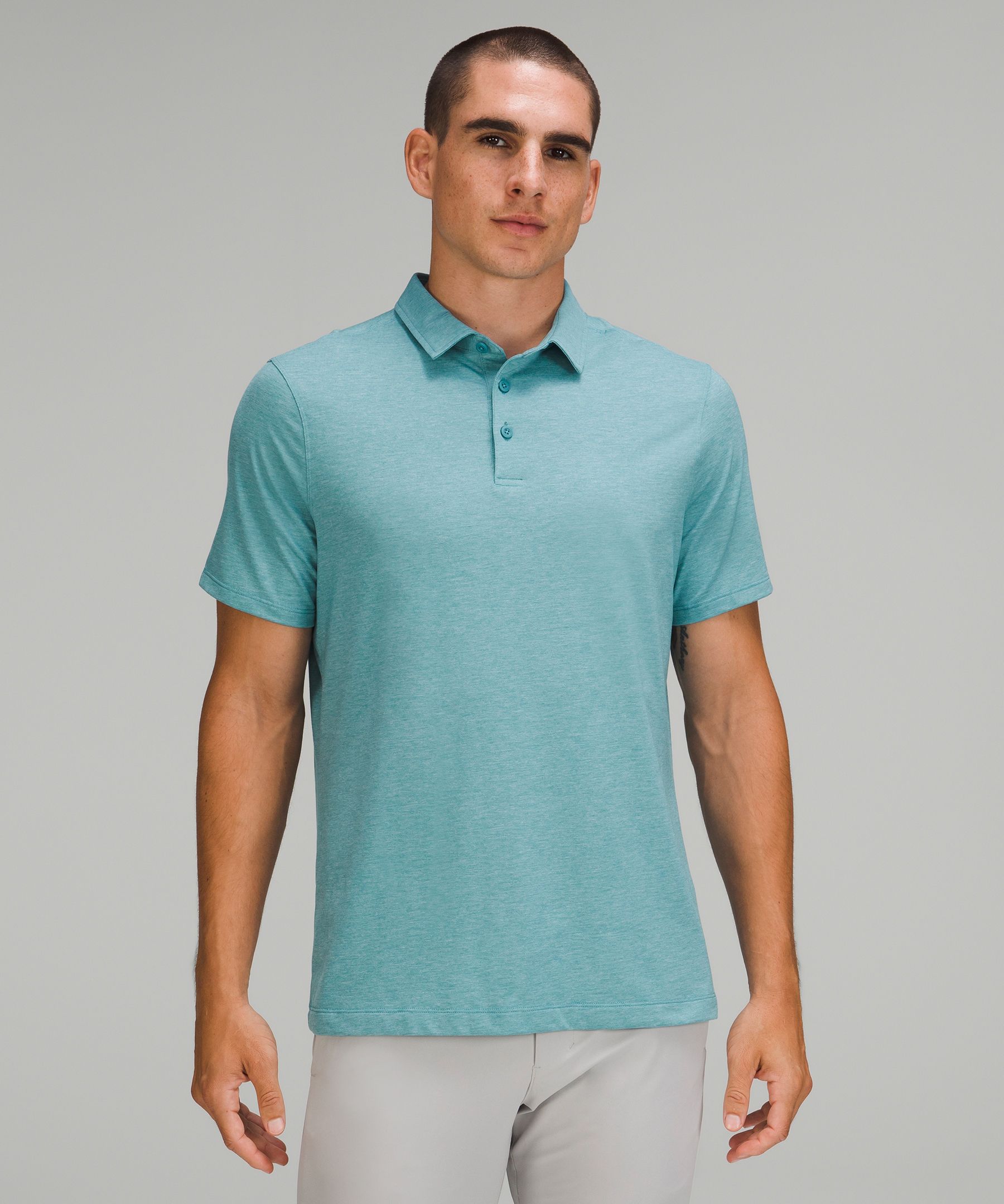 Lululemon Evolution Short Sleeve Polo Shirt In Heathered Crest | ModeSens