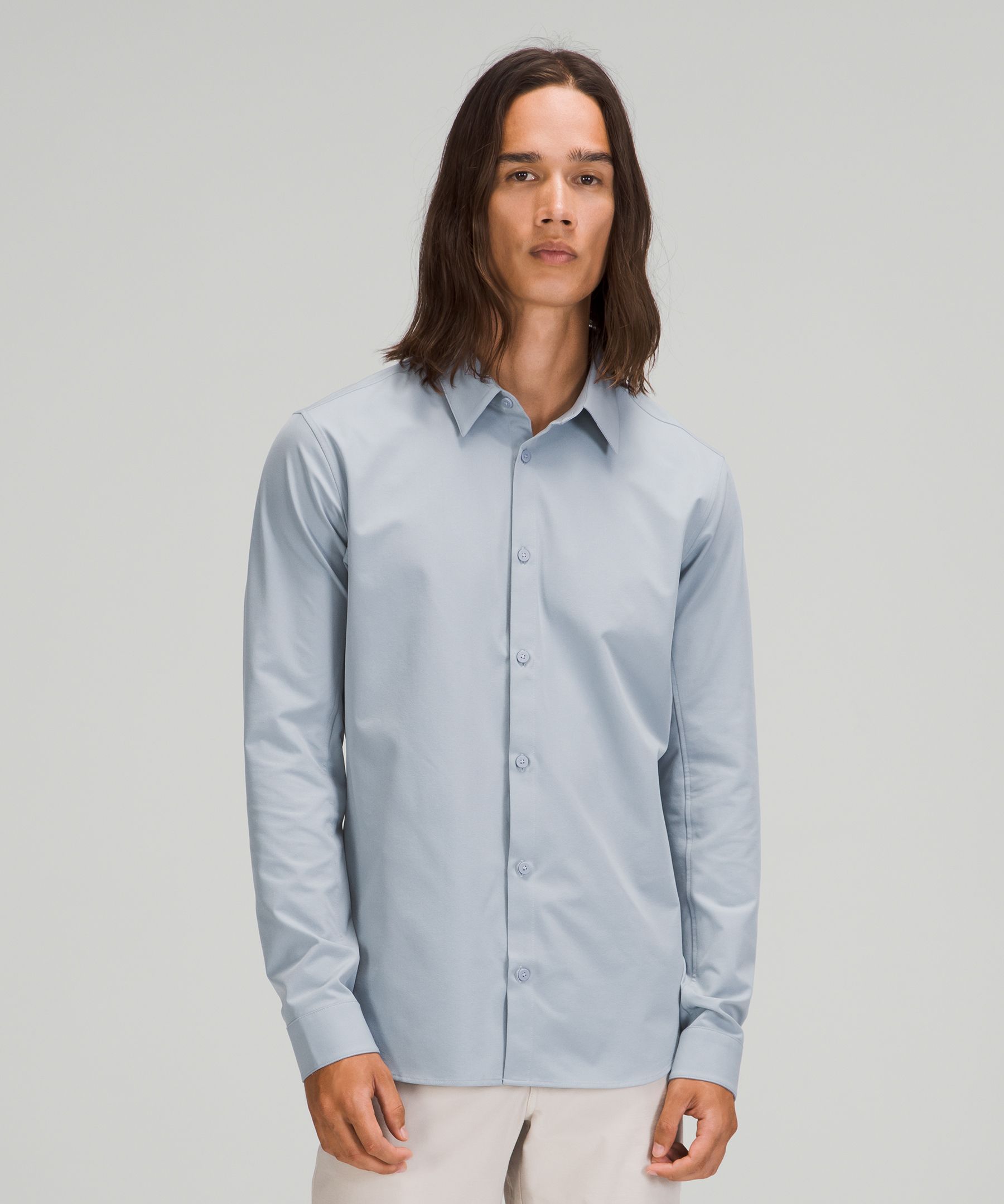 Lululemon New Venture Long Sleeve Shirt In Chambray