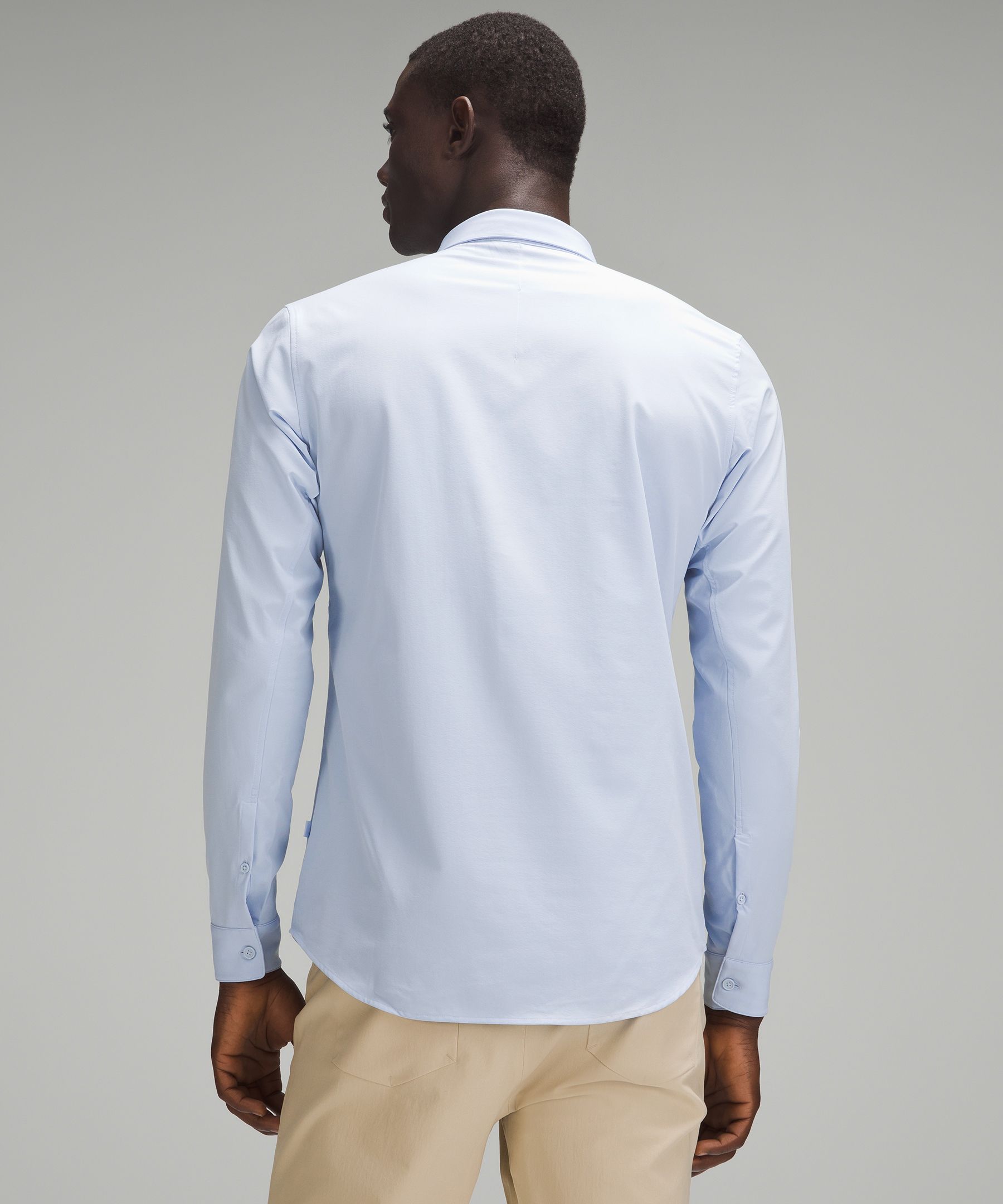 Shop Lululemon New Venture Slim-fit Long-sleeve Shirt