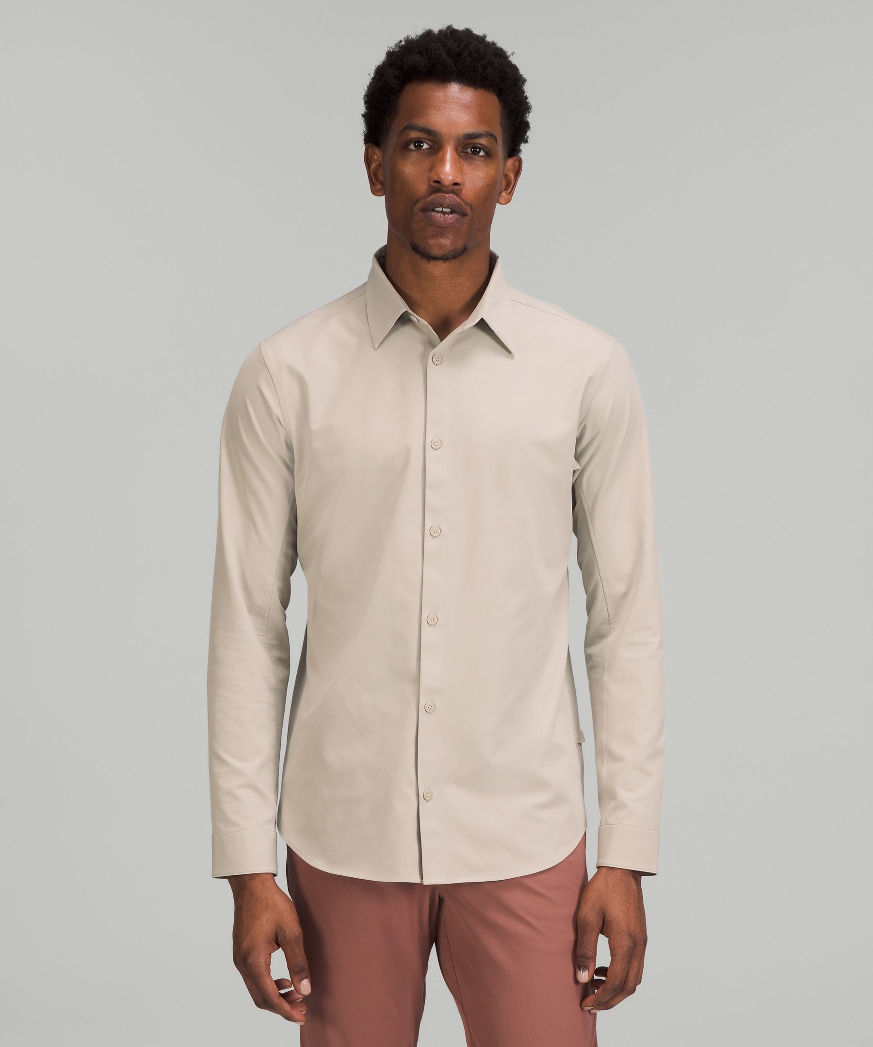 Lululemon New Venture Long Sleeve Shirt In Raw Linen