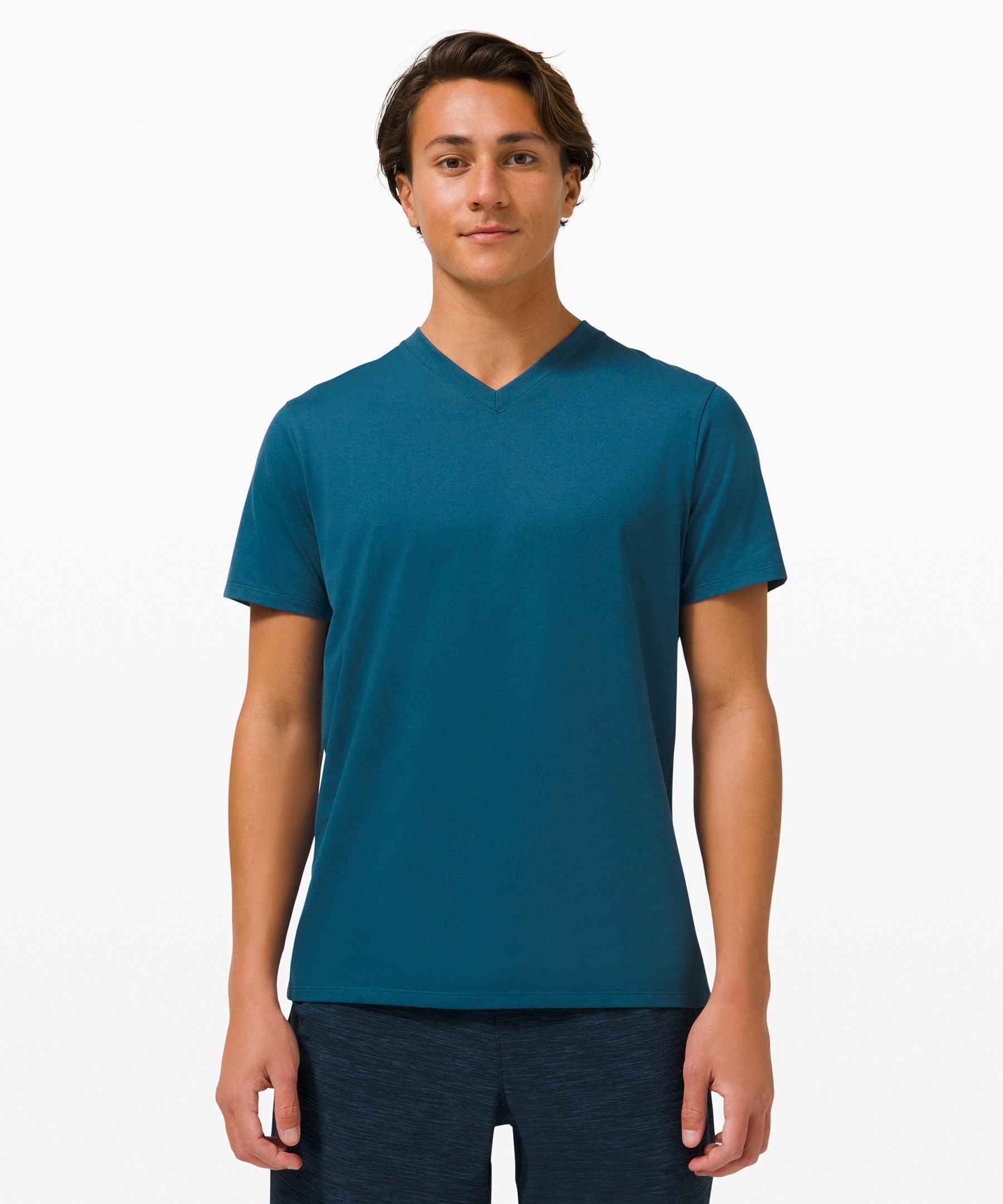 Lululemon The Fundamental V-neck T-shirt In Navy