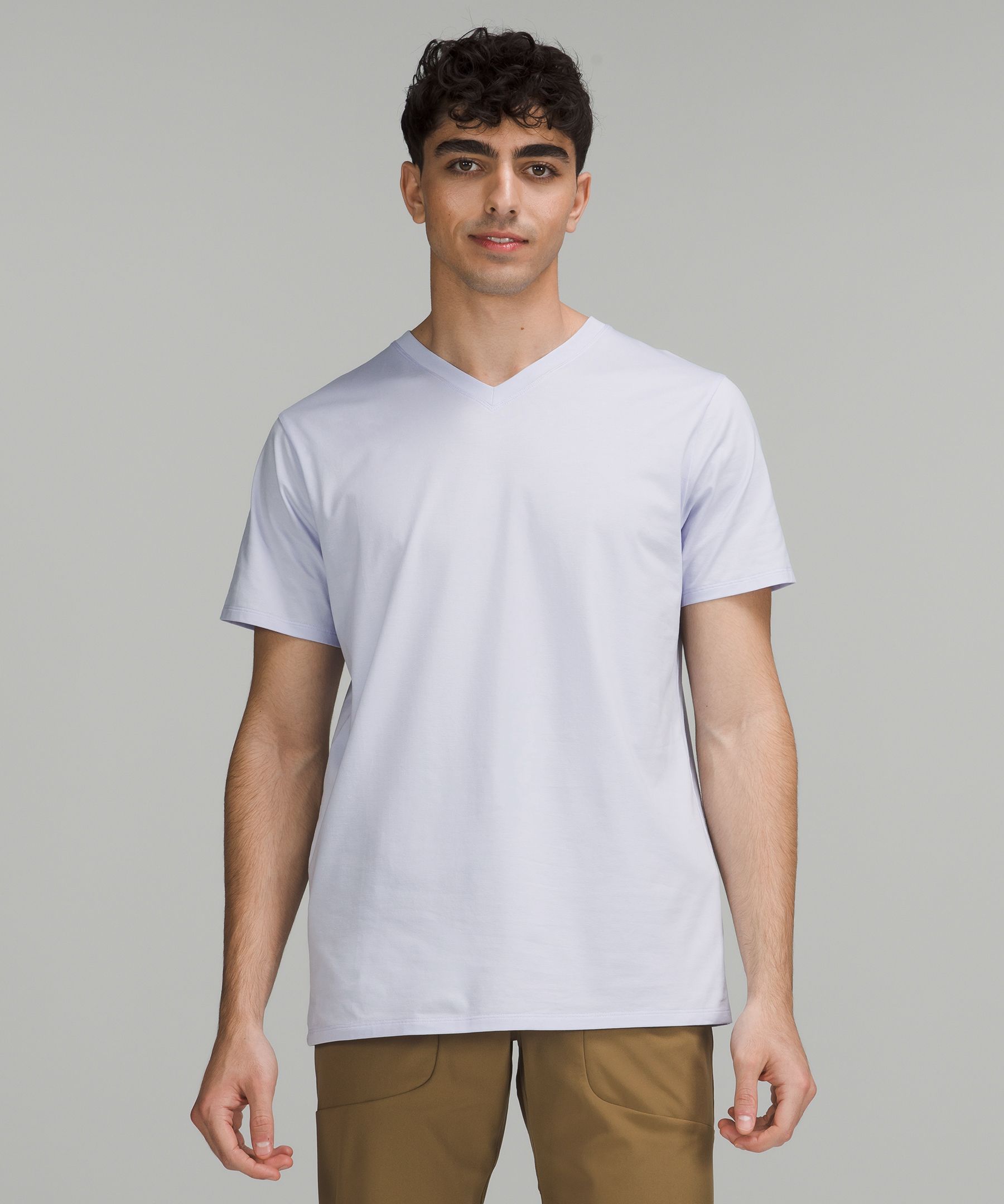 Lululemon The Fundamental V-neck T-shirt In Pastel Blue