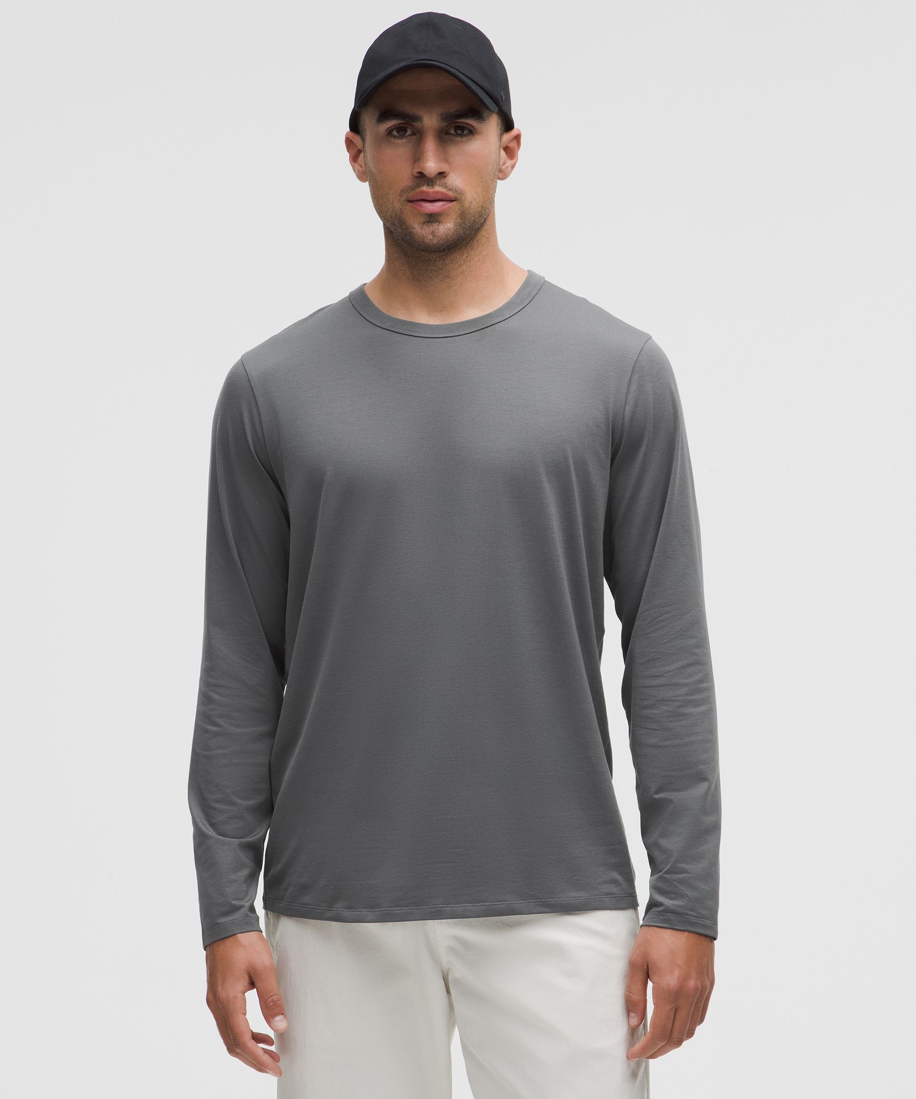 Lululemon The Fundamental Long Sleeve Shirt In Grey