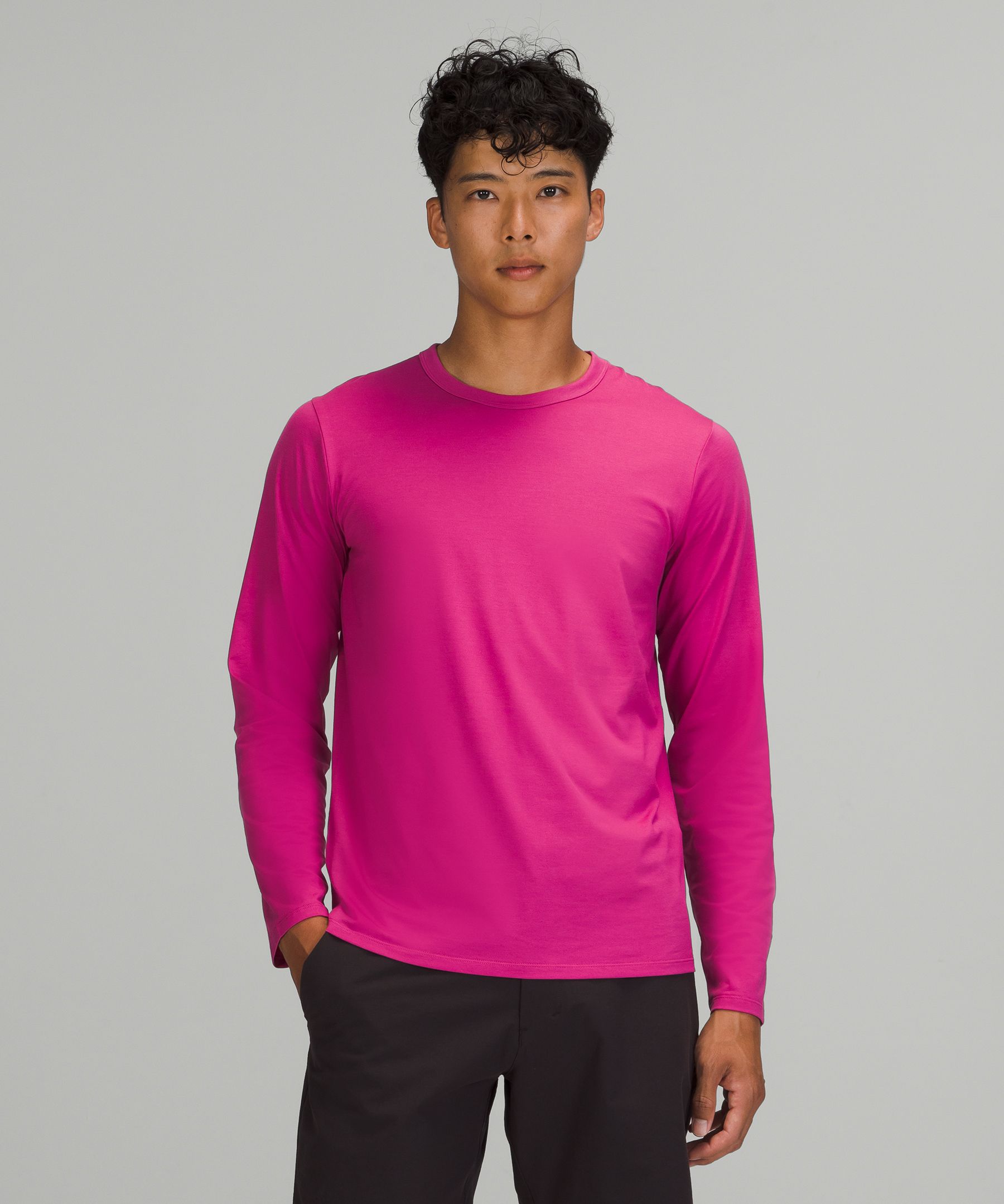 Lululemon The Fundamental Long Sleeve Shirt In Black