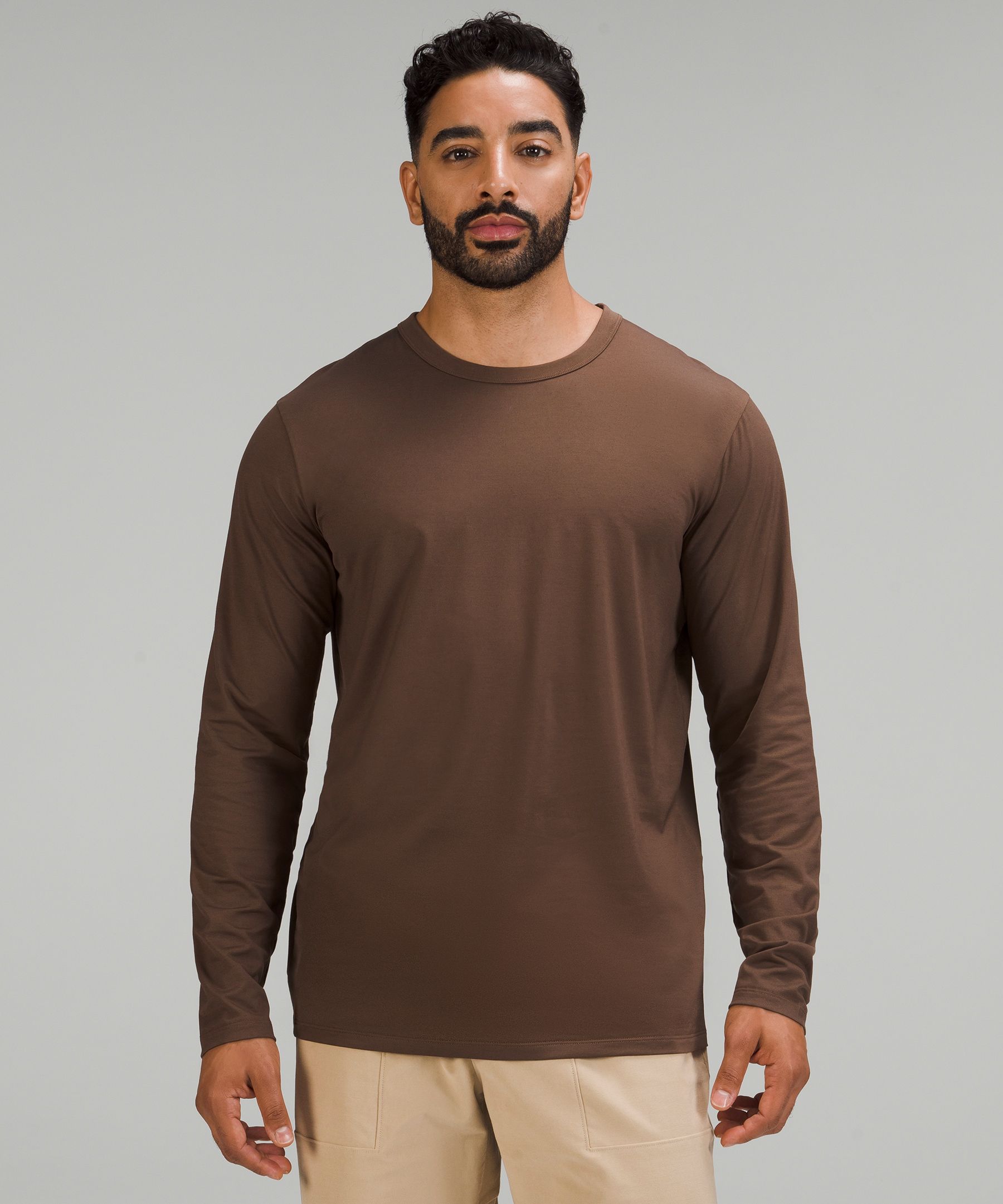 Lululemon Fundamental Long Sleeve Shirt In Brown