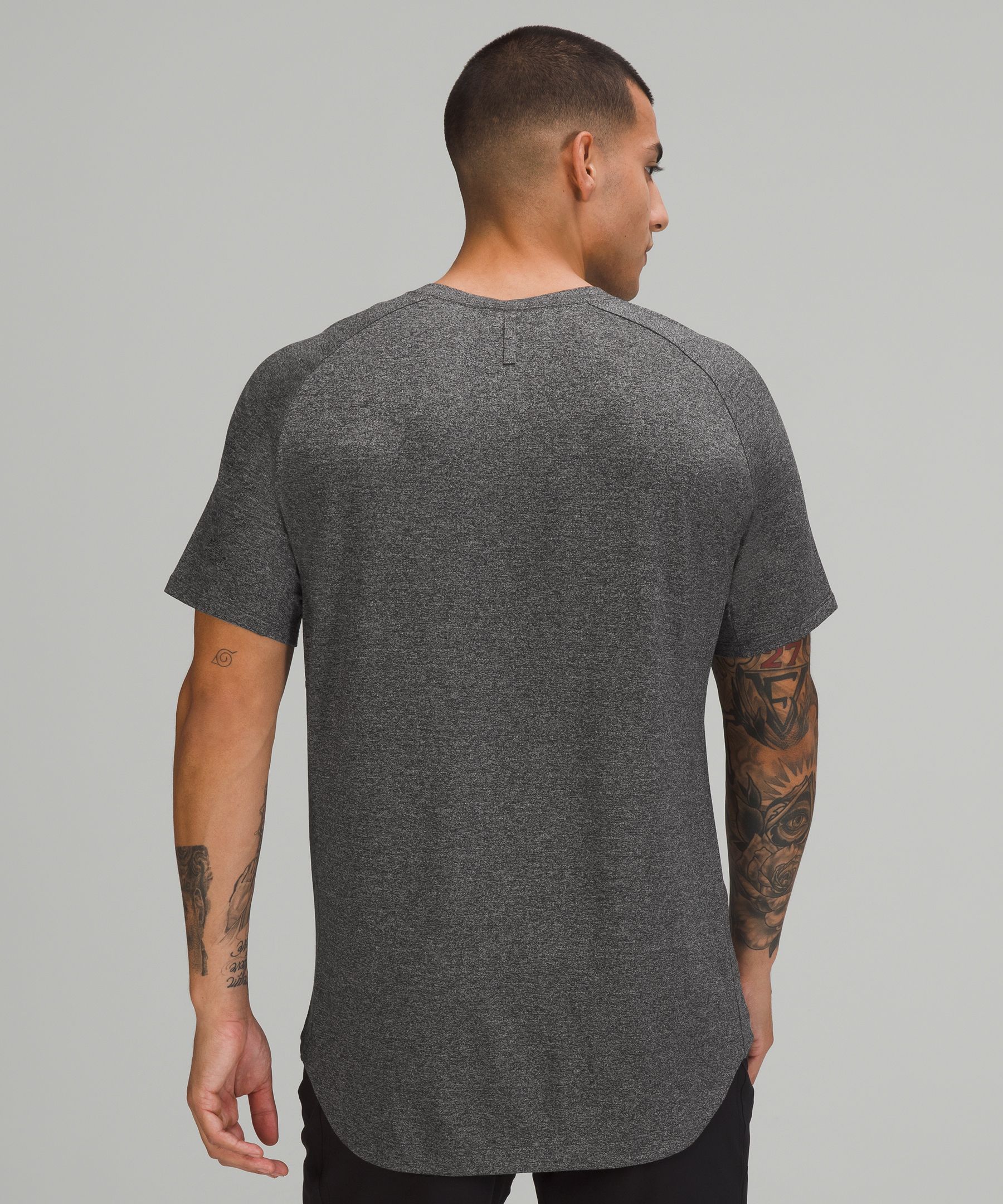 Discount Lululemon Short Sleeve Tops Promotions - Dark Olive Mens Drysense  Short Sleeve