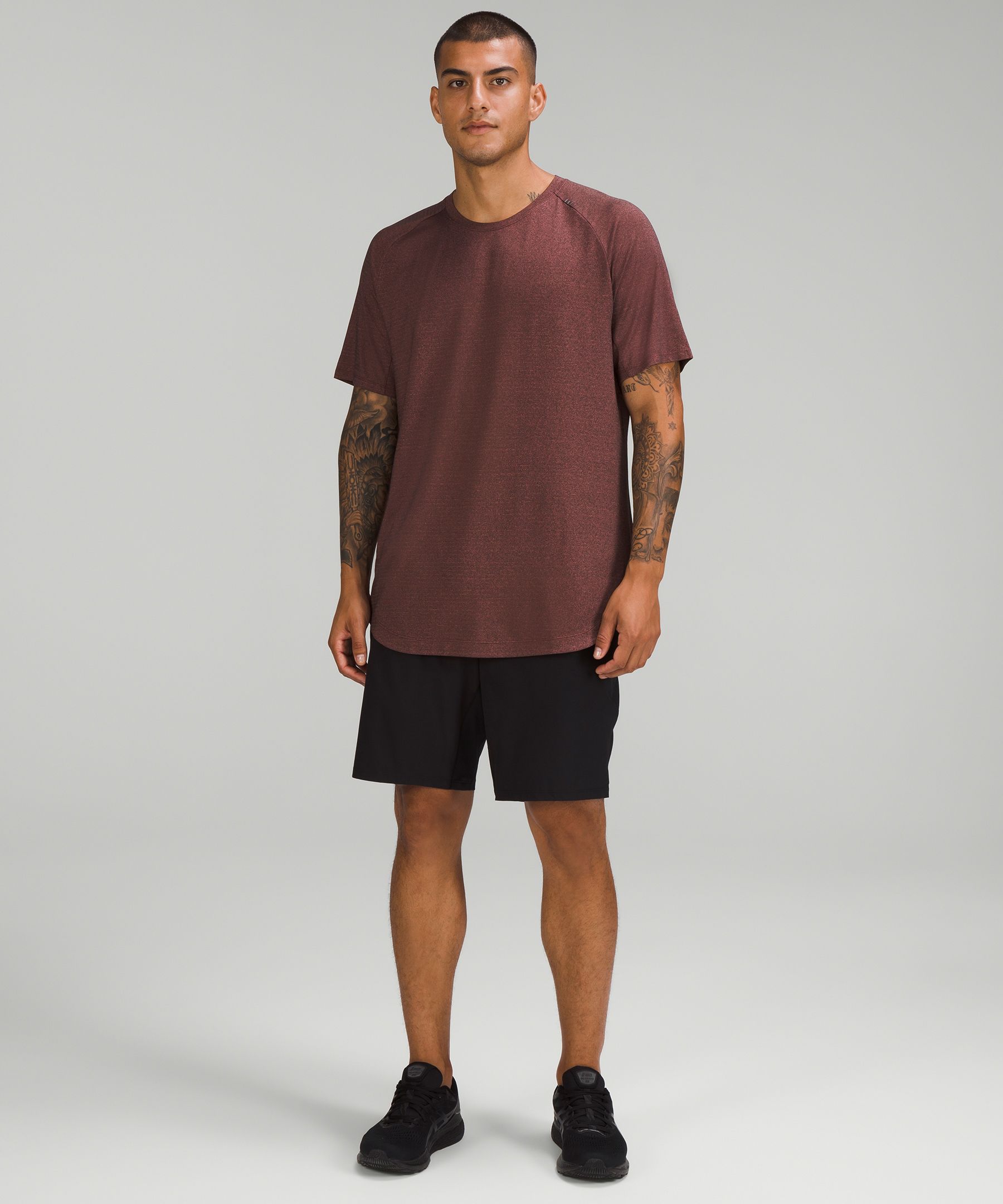 Discount Lululemon Short Sleeve Tops Promotions - Dark Olive Mens Drysense  Short Sleeve