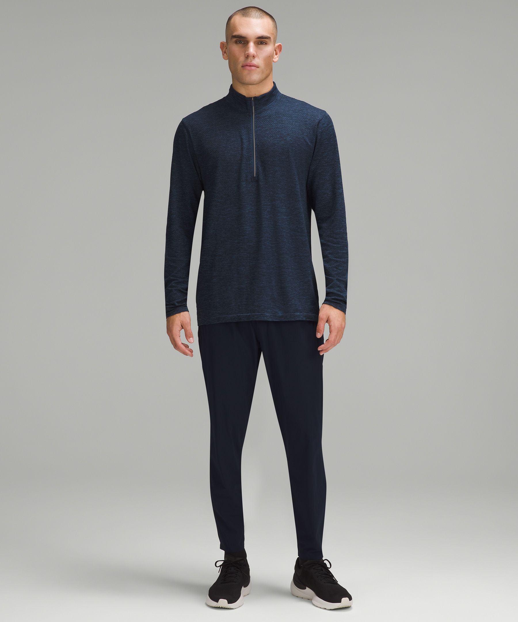 Technical Printed Half-Zip Long-Sleeved Top - Ready to Wear