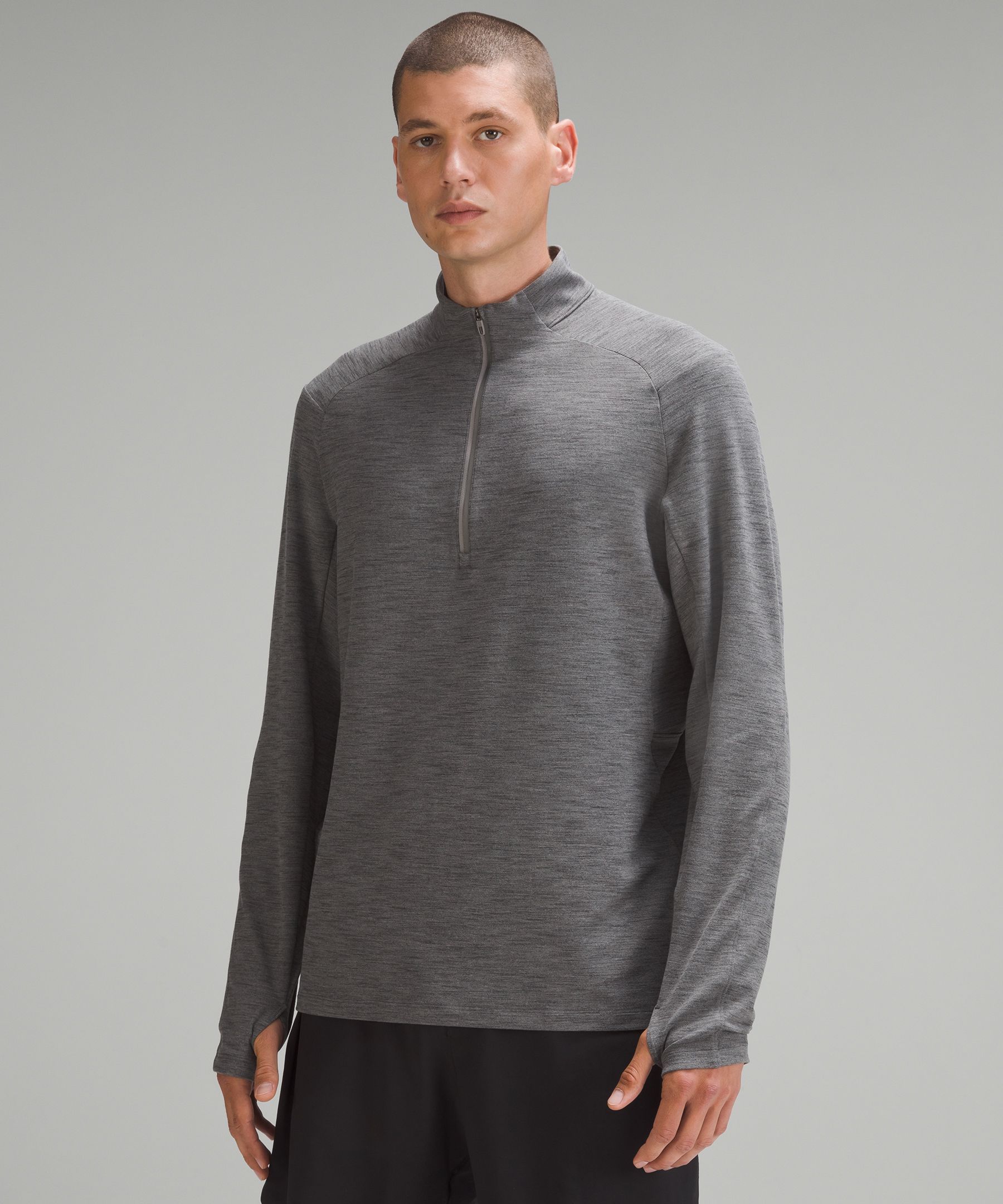 lululemon Surge Warm 1/2 Zip Grey at  Women's Clothing store