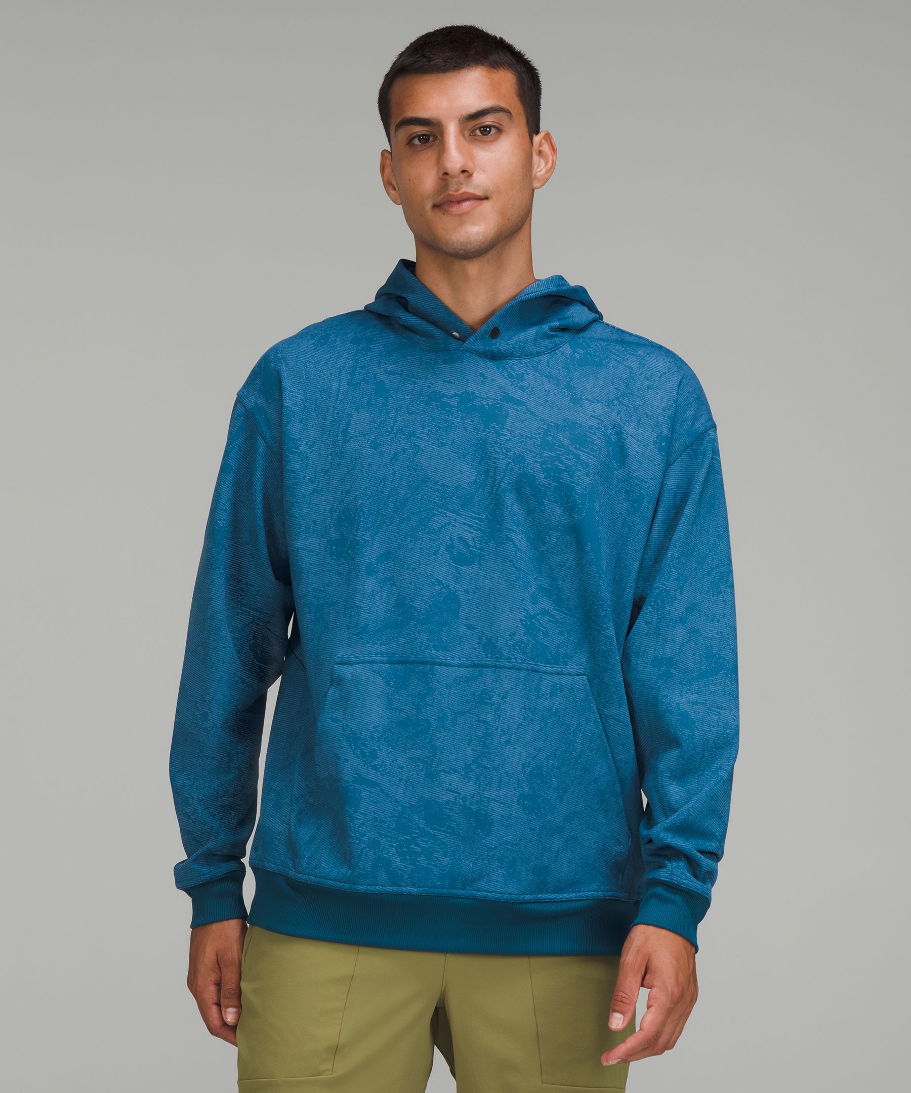 Lululemon Relaxed-fit Training Hoodie In Marble Map Jacquard Blue ...