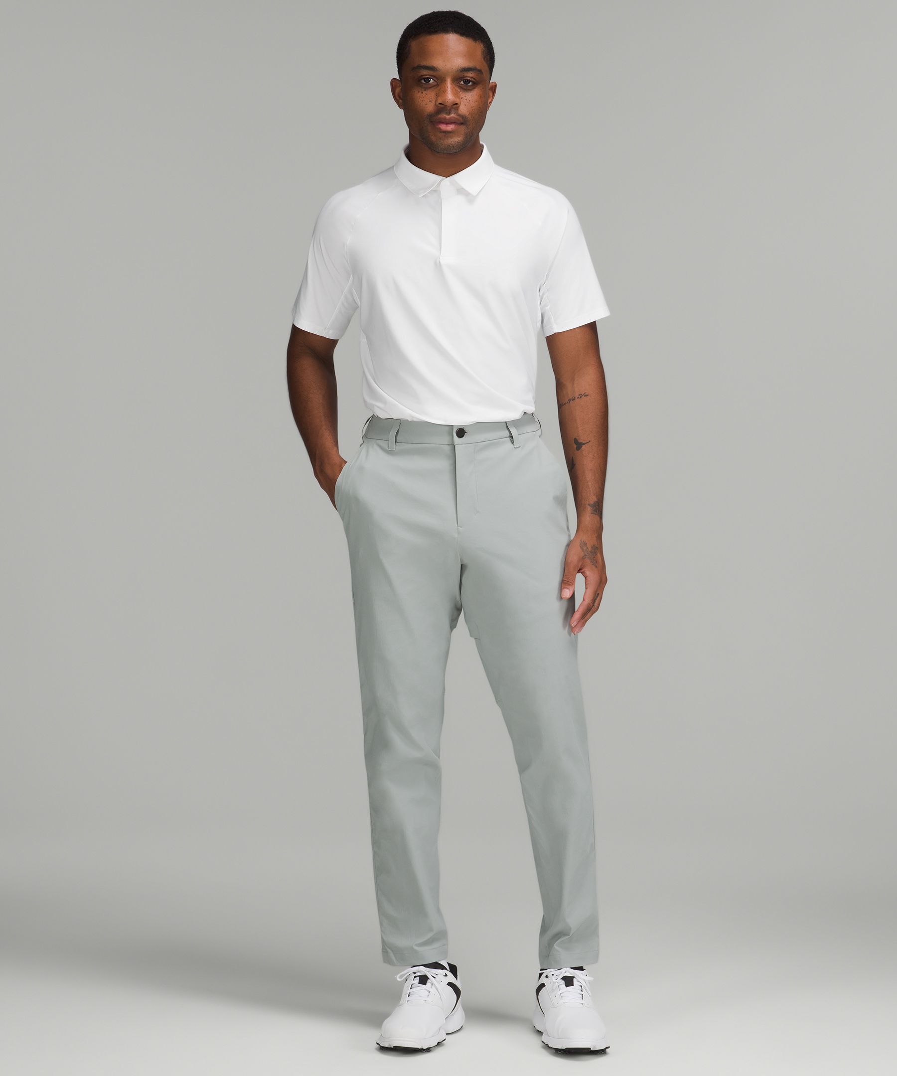 White Stretch golf polo shirt, Lululemon