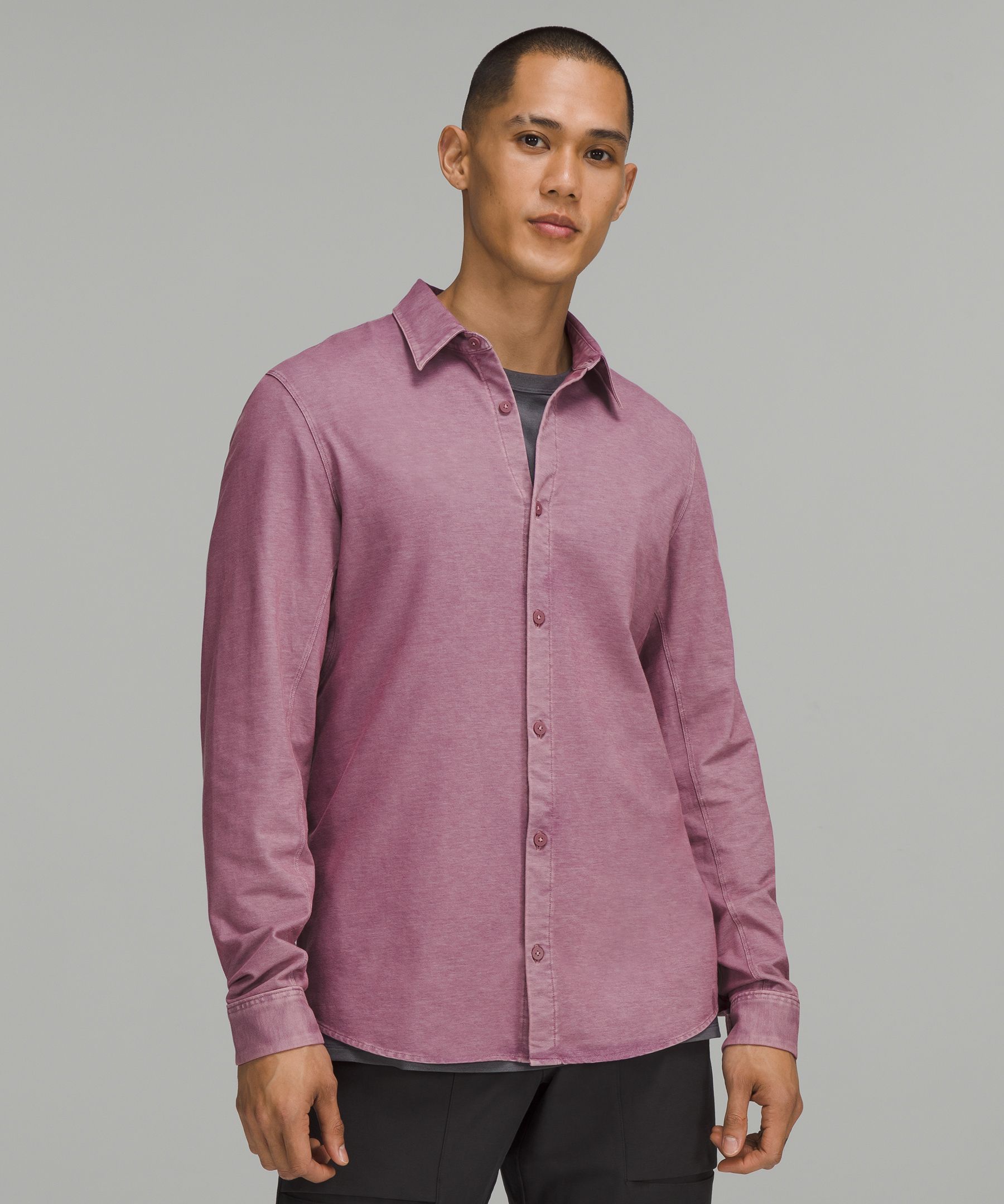 Lululemon Commission Long Sleeve Shirt In Vintage Plum Commission Enzyme Dye