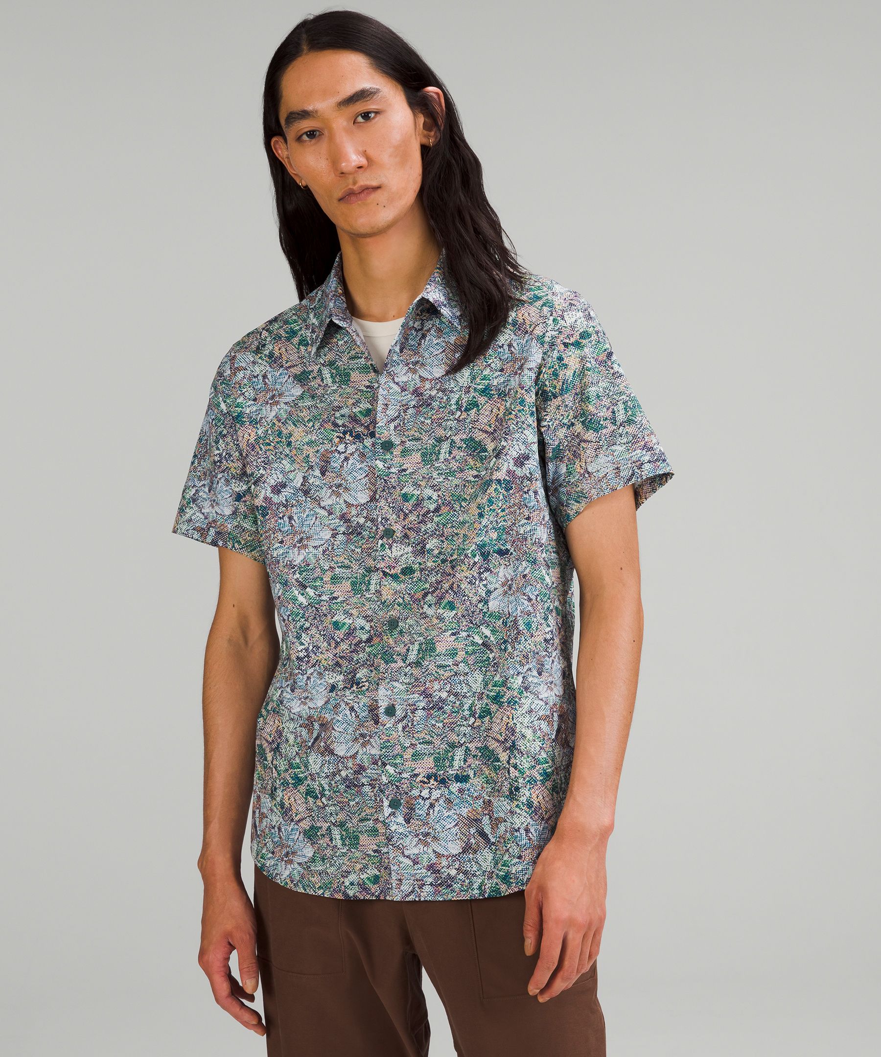 Buy Lululemon Airing Easy Short Sleeve Shirt *ventlight Mesh - Flat Cut  Ocean Air Multi At 27% Off