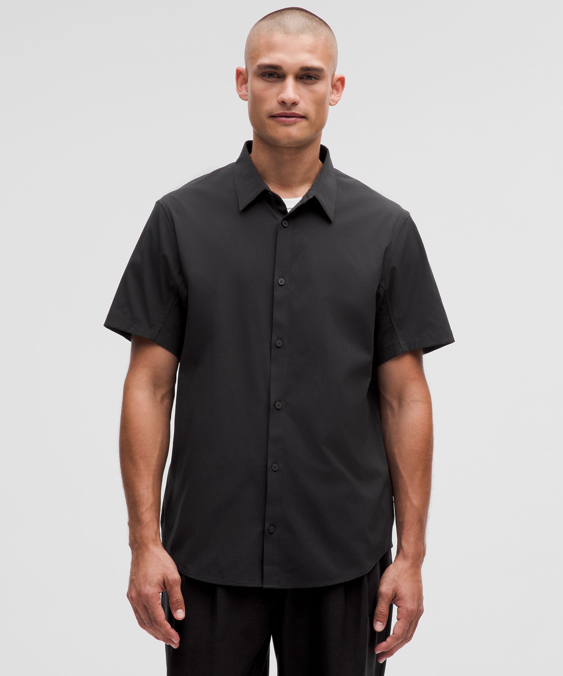 Buy Lululemon Relaxed Mesh Pocketed Short Sleeve Shirt Black