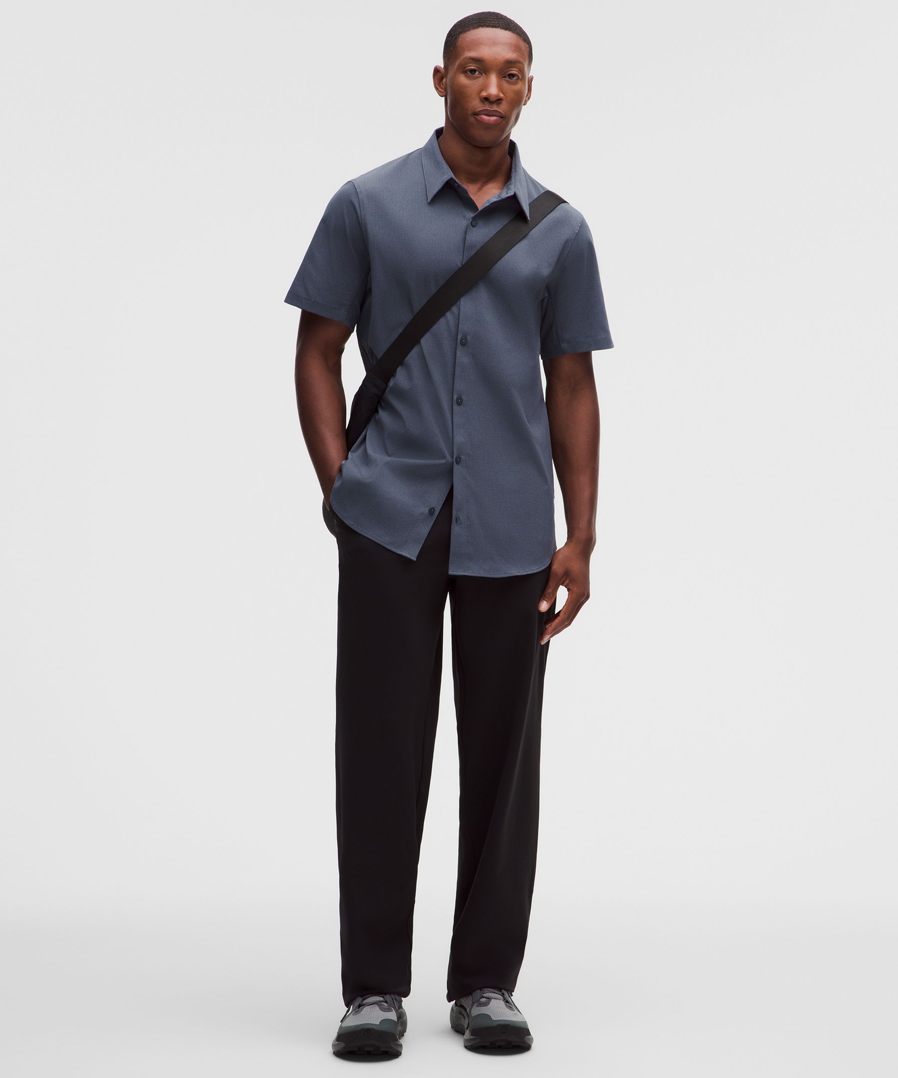 short sleeve button up dress shirts Men's Bamboo Button-Up Shirt Sea Salt its the perfect shirt for layering Weekender Short Sleeve Button Up