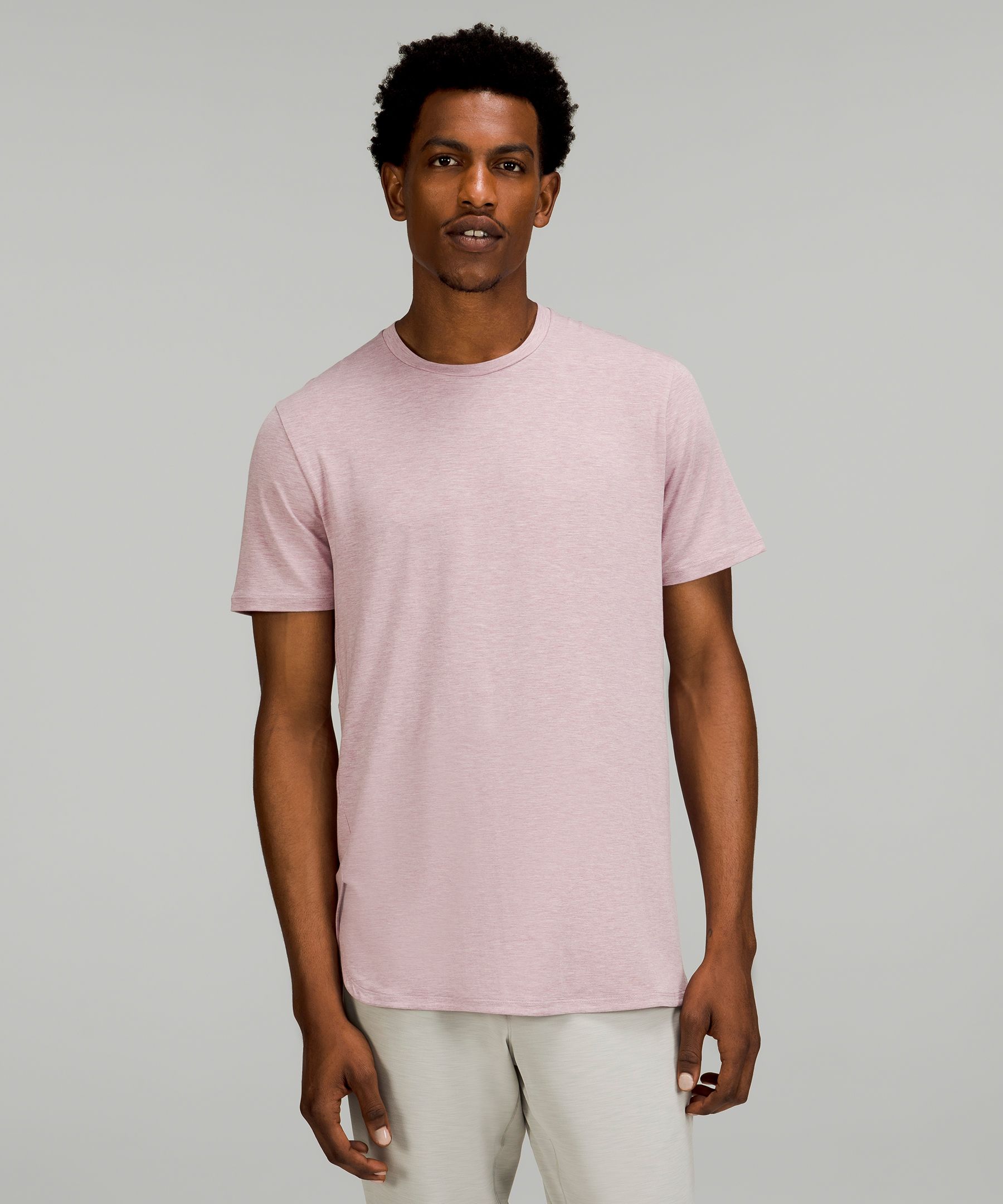 Lululemon Balancer Short Sleeve Shirt In Heathered Dusty Rose