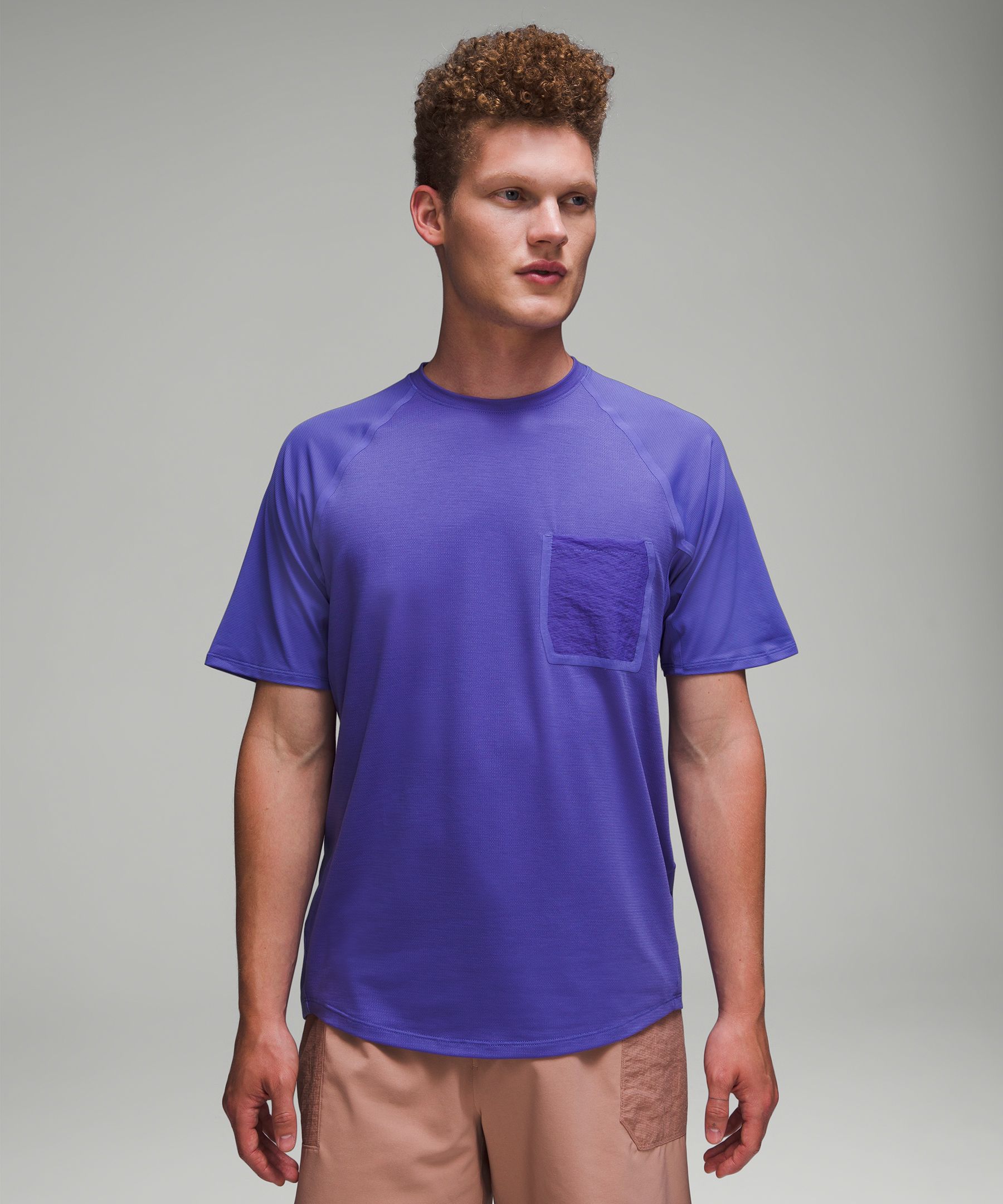 Lululemon Ventilated Hiking Short Sleeve Shirt In Charged Indigo