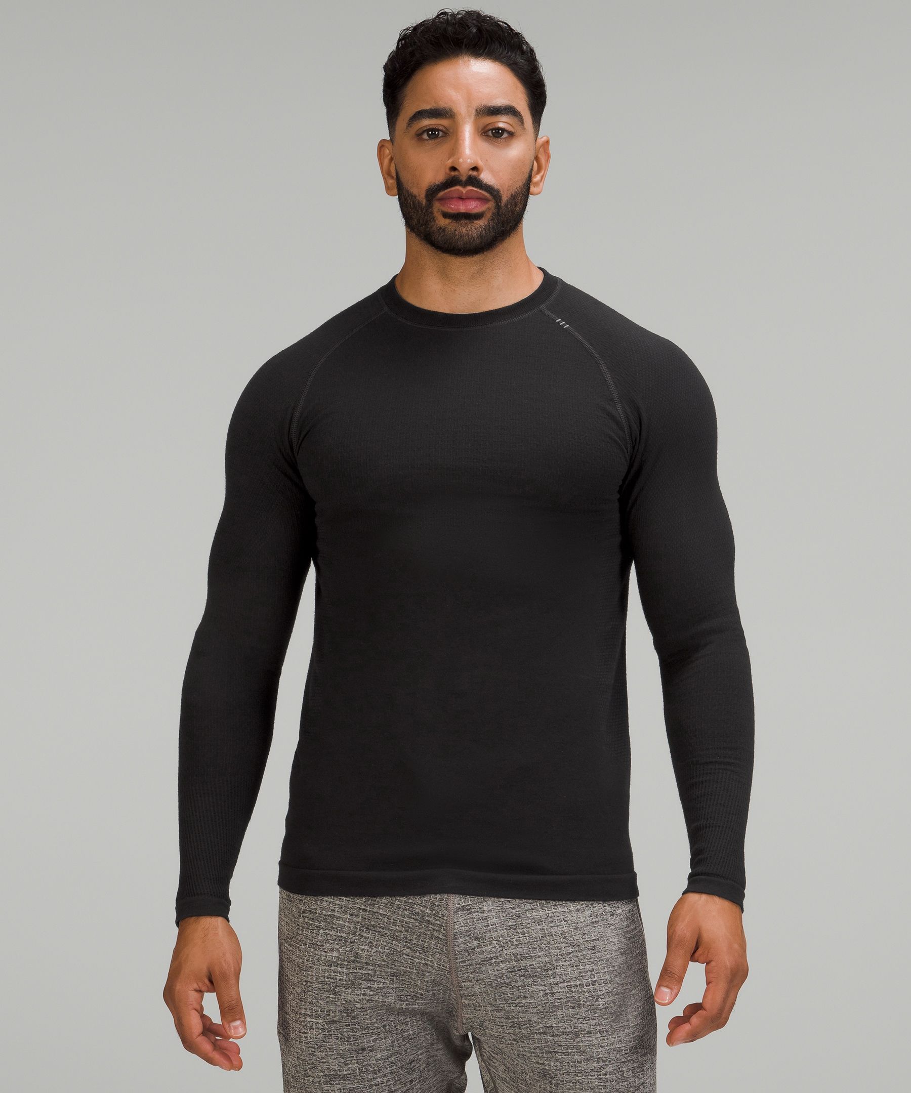 Long-sleeved thermal shirt in black