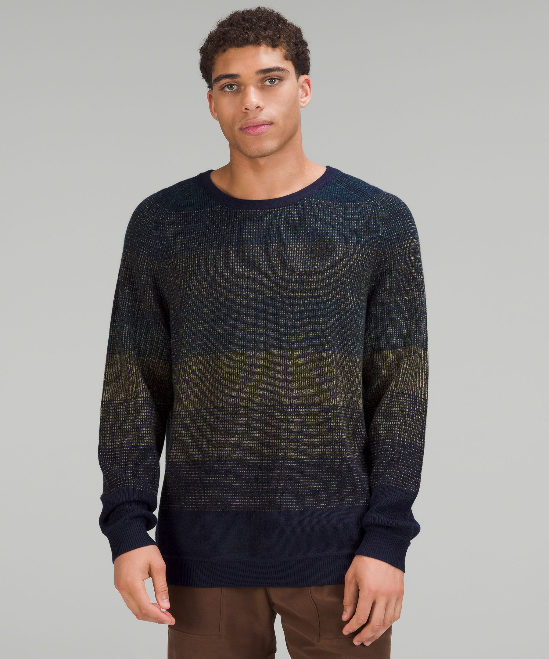 Textured Crew Neck Sweater