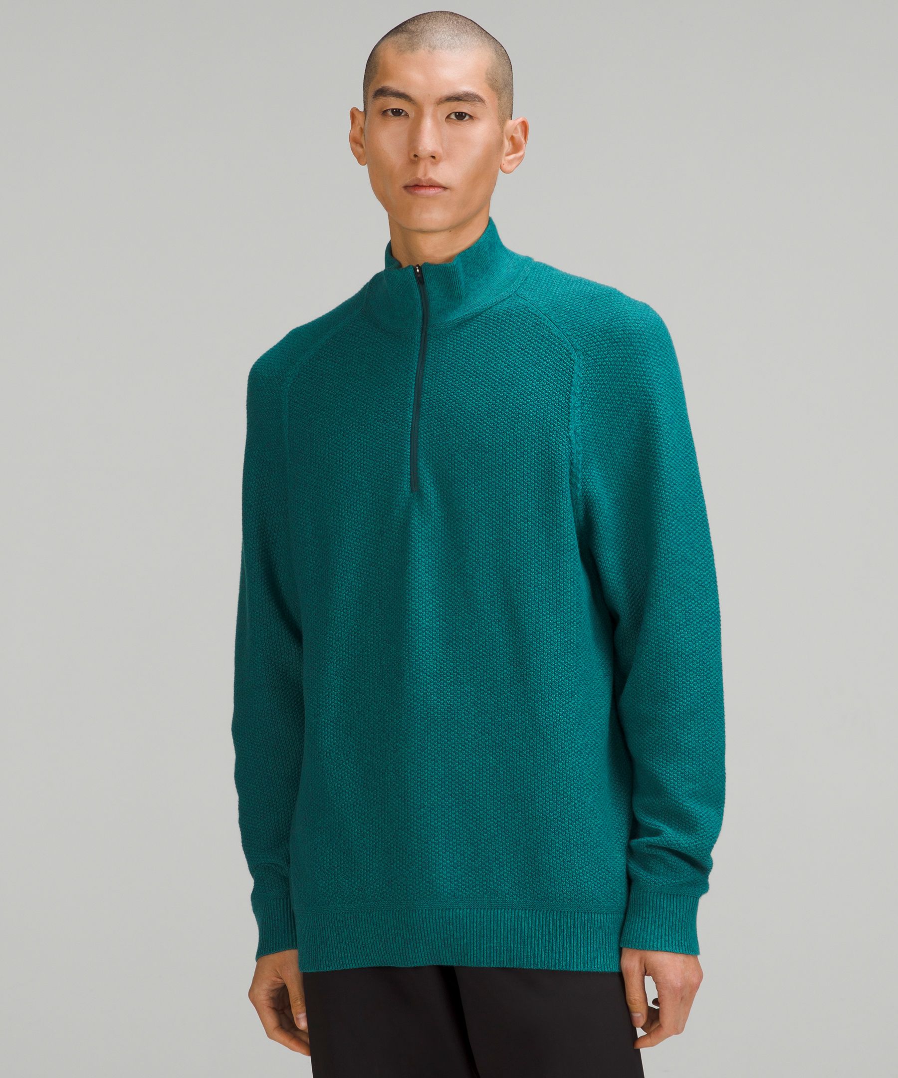 Lululemon Textured Knit Half-zip Sweater