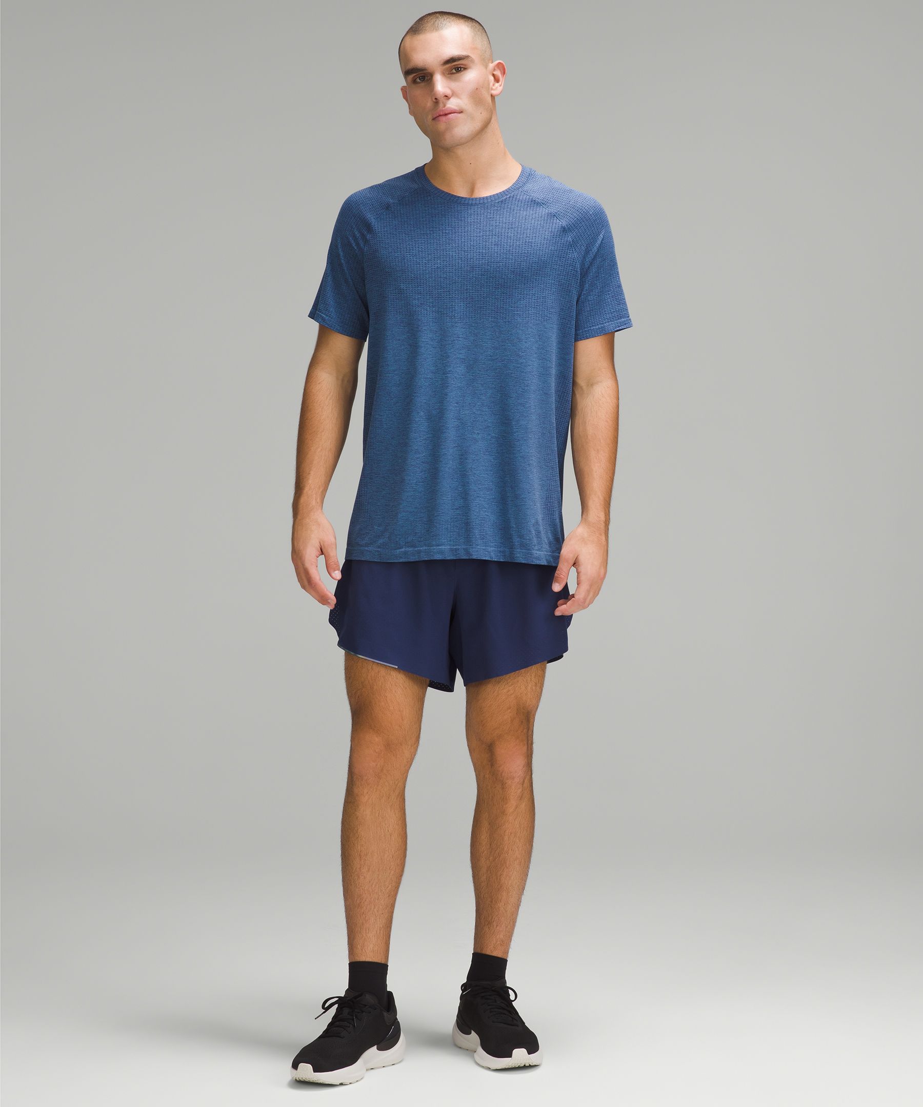 lululemon VENT TECH SHORT SLEEVE MANGO DREAM - Basic T-shirt - symphony  bluesymphony blue/blue - Zalando.de