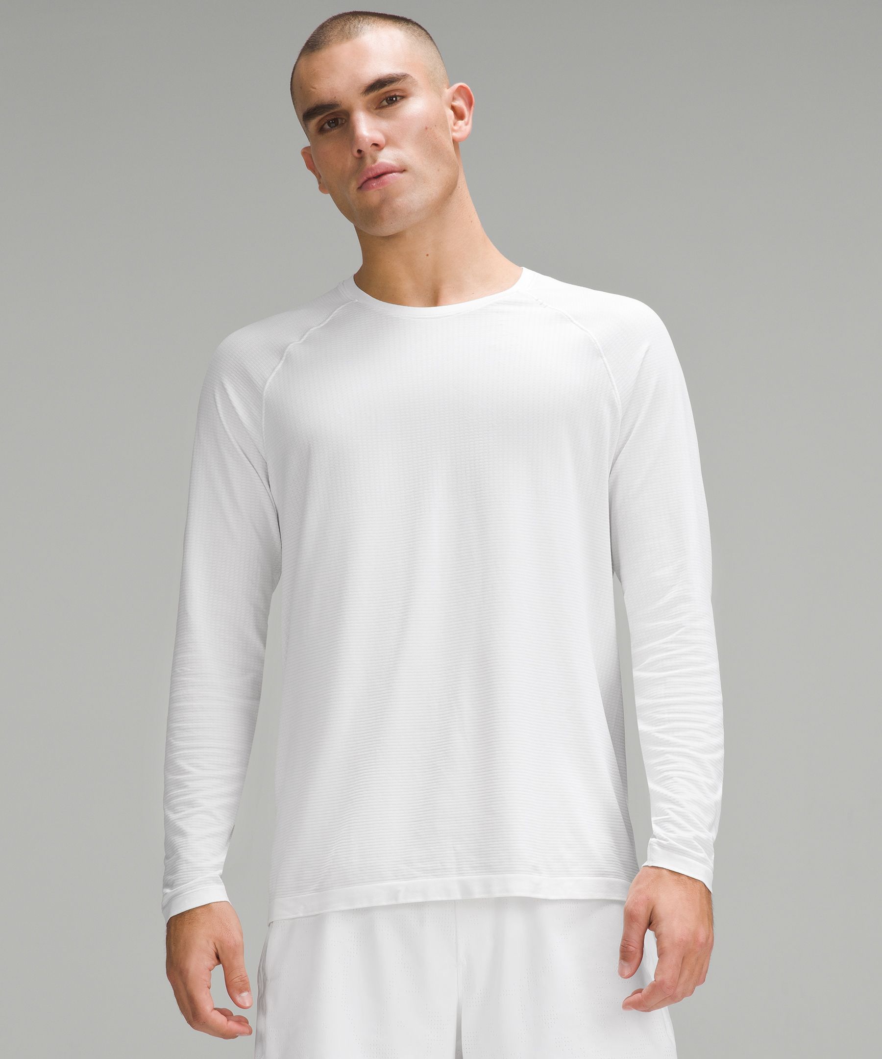 lululemon Running and Training Metal Vent Tech Long-Sleeve Shirt | White|Neutral - Size XL Nylon/Recycled polyester/Elastane