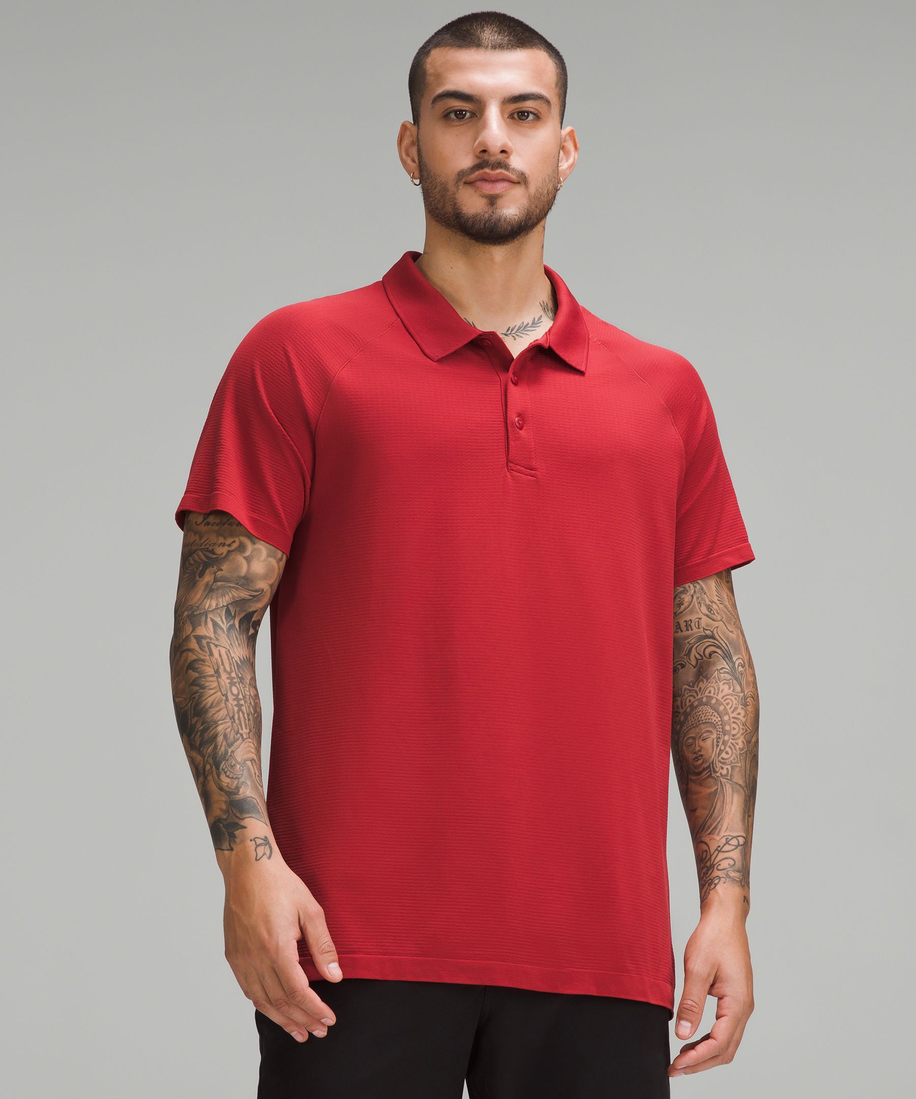 Lululemon Metal Vent Tech Polo Shirt In Red