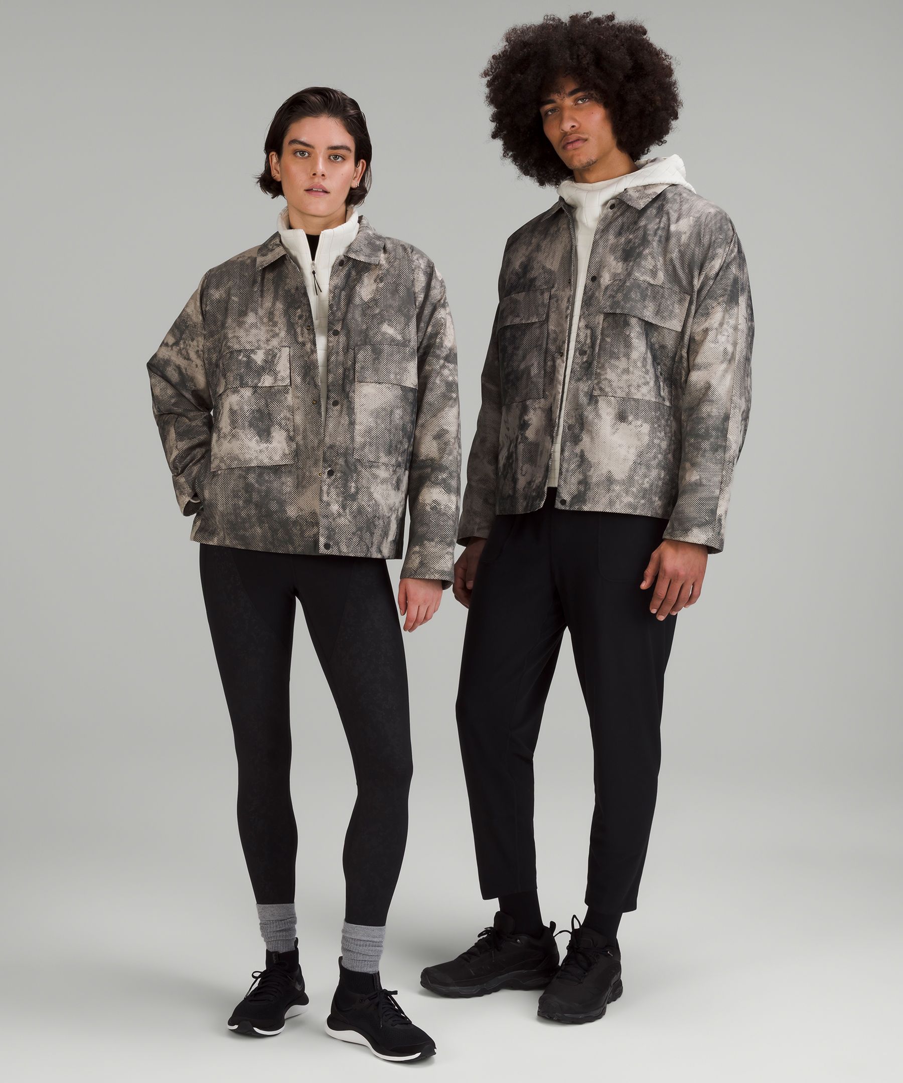 jacquard camo fleece