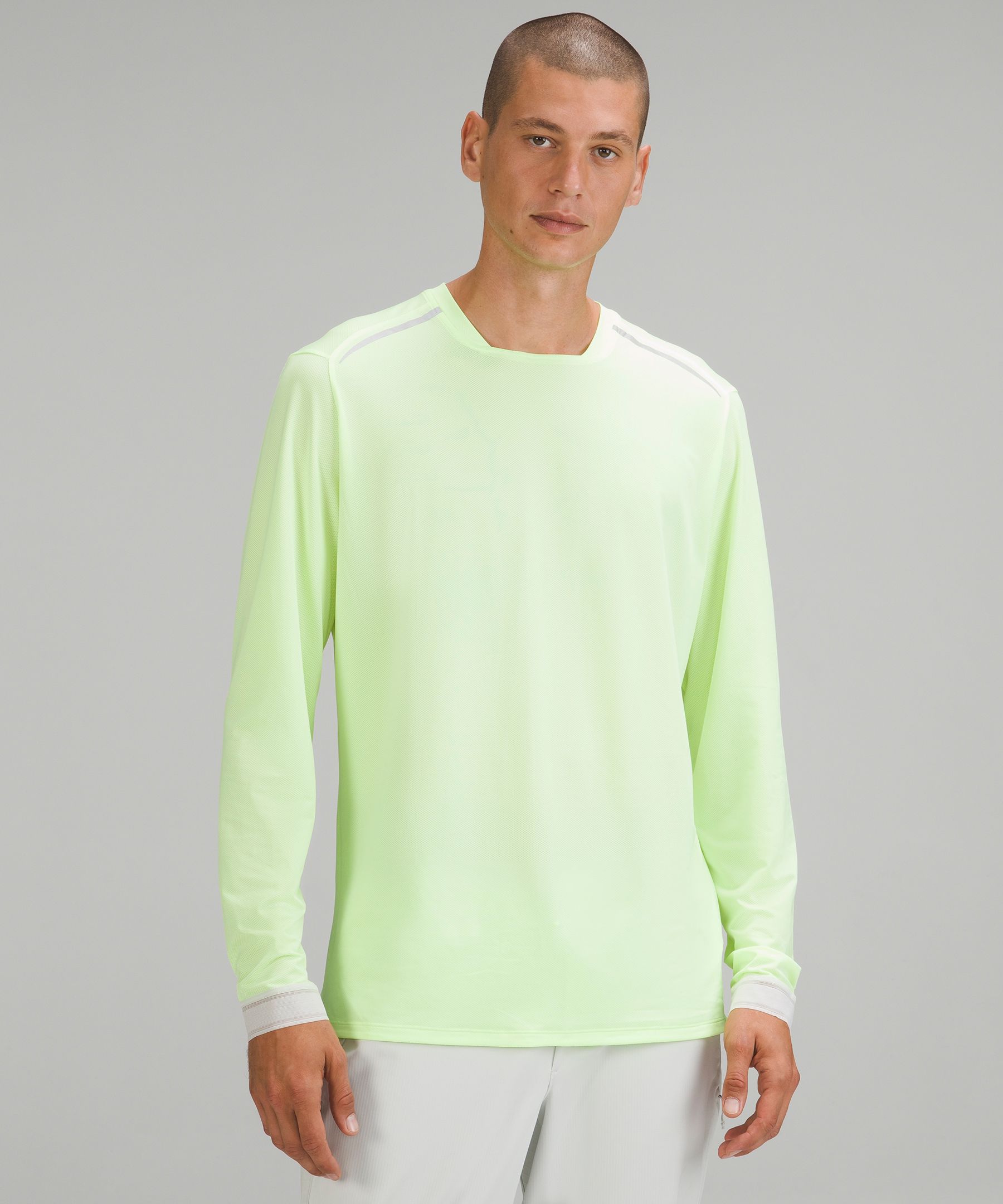 Lululemon Fast and Free Long Sleeve Shirt - Heathered Everglade Green -  lulu fanatics