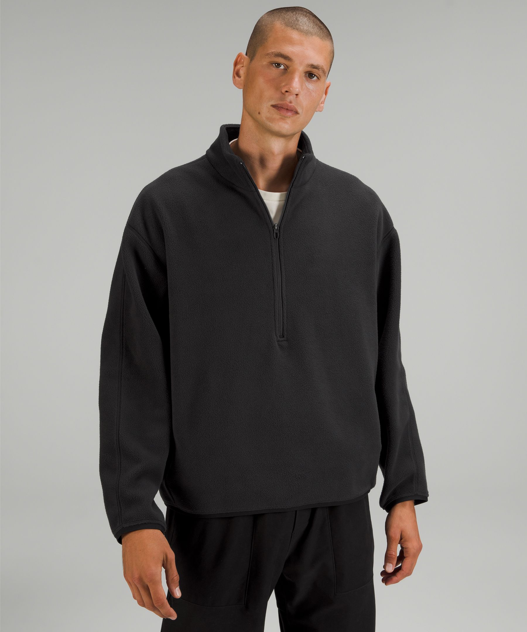 Oversized zip fleece sale