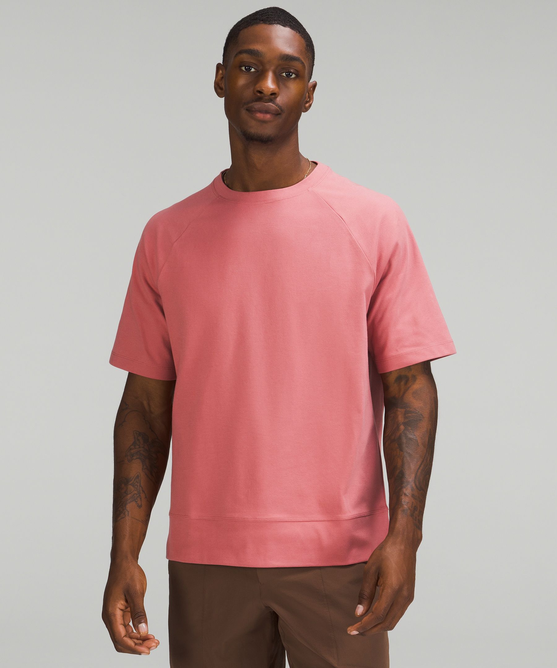 Short sleeve crew sale neck sweatshirt