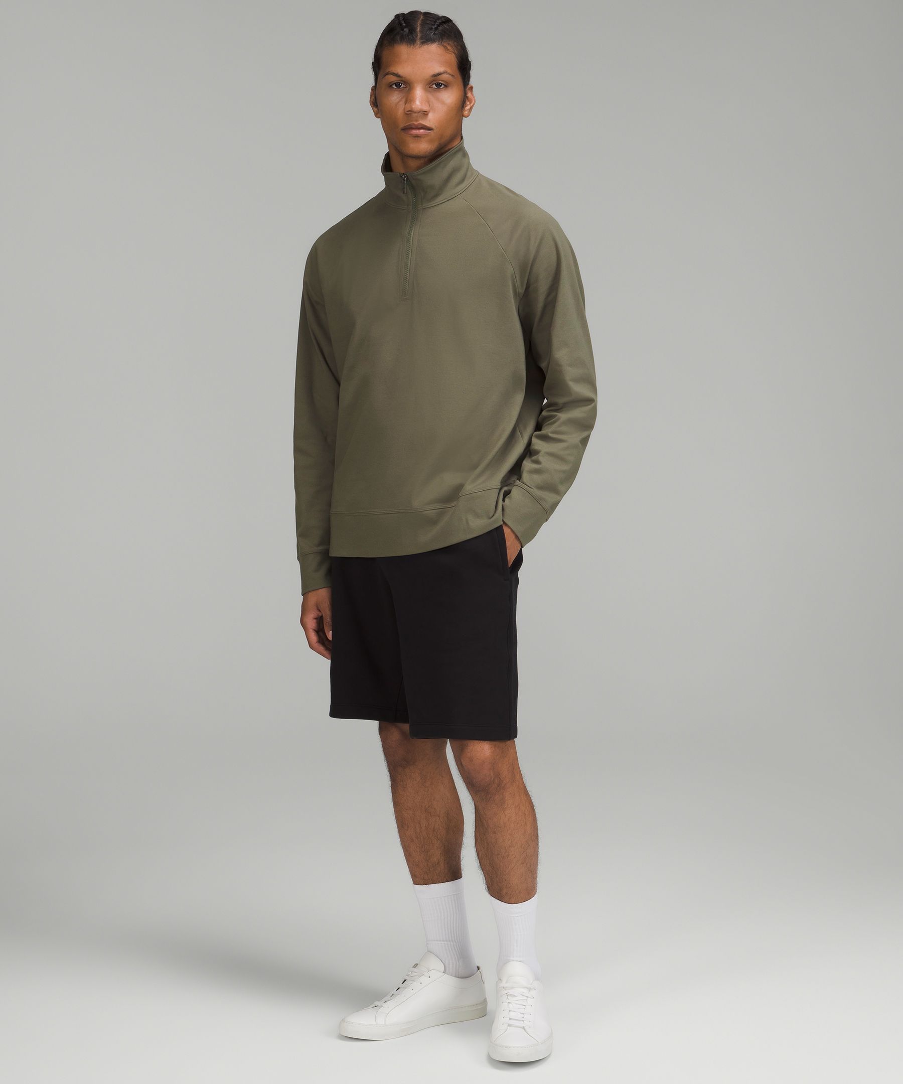 Heavyweight Crepe Half Zip