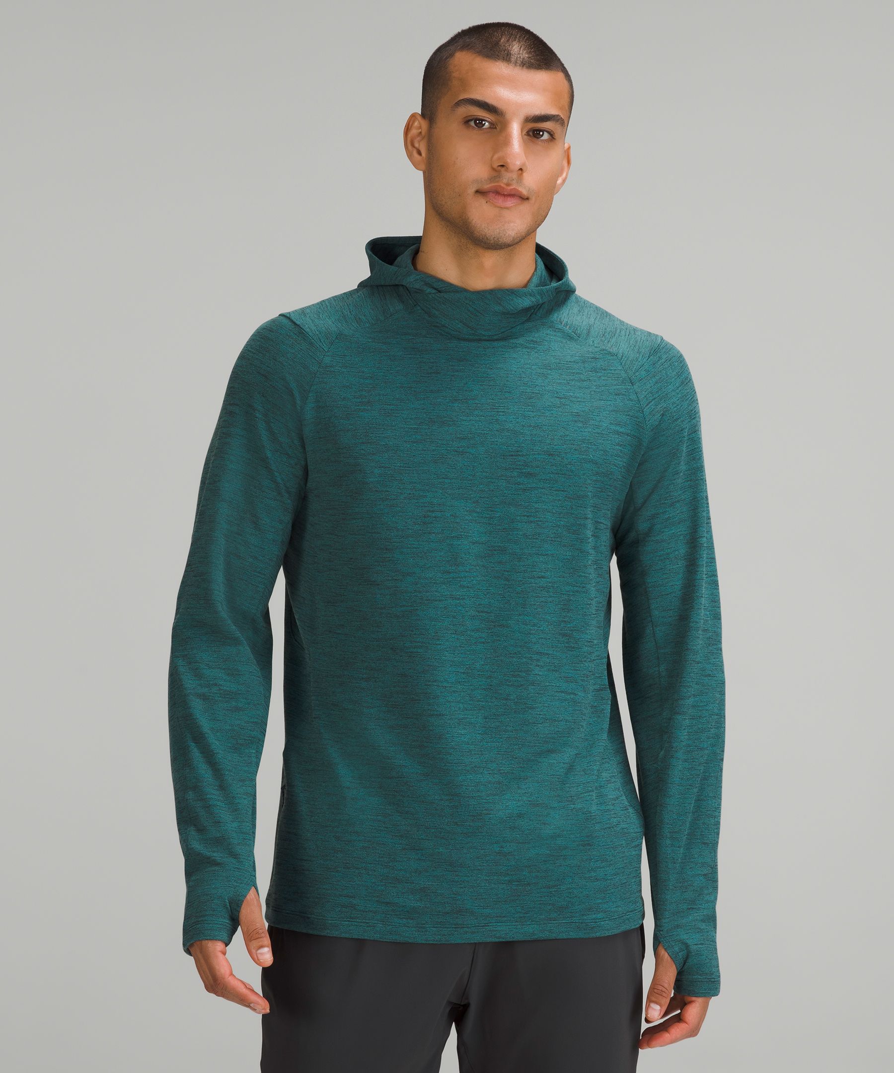 Lululemon Surge Warm Half-zip In Tri Colour Rulu Willow Green