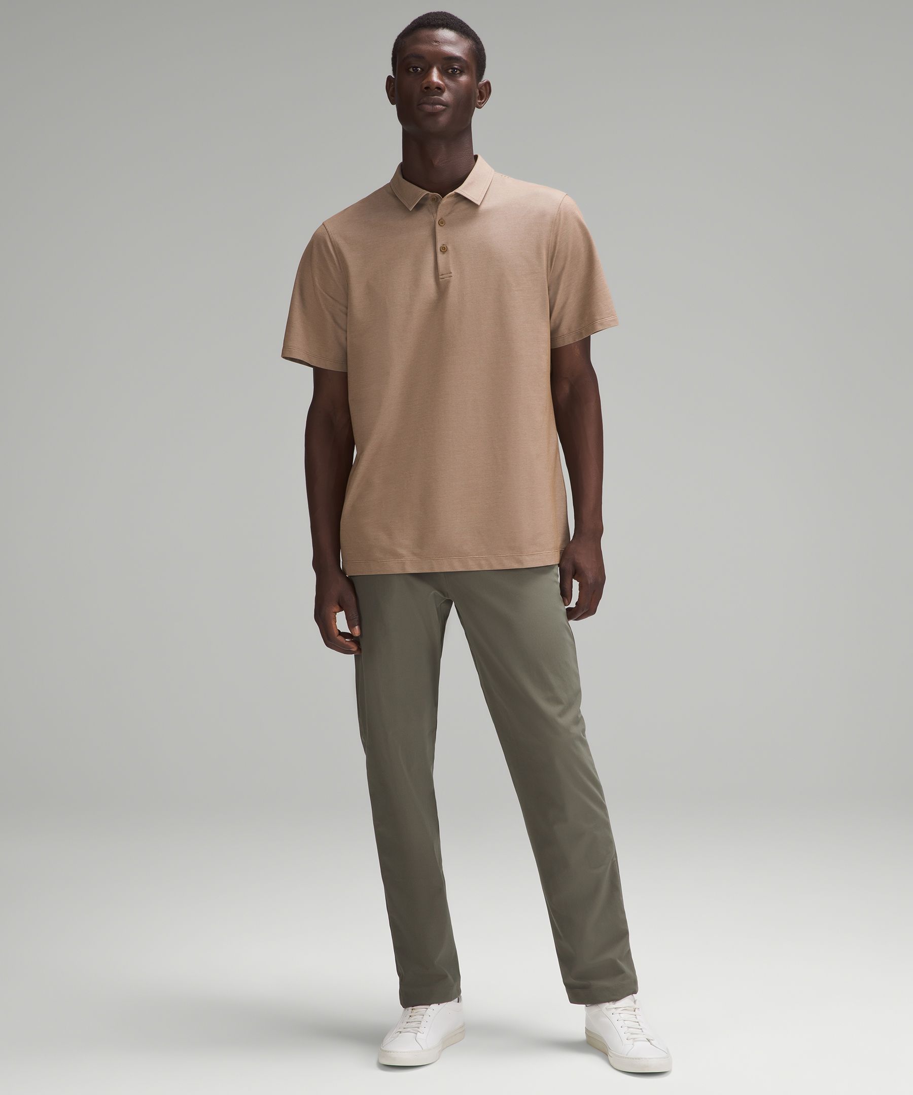 Men's Short Sleeve Polo Shirt - Light Olive M