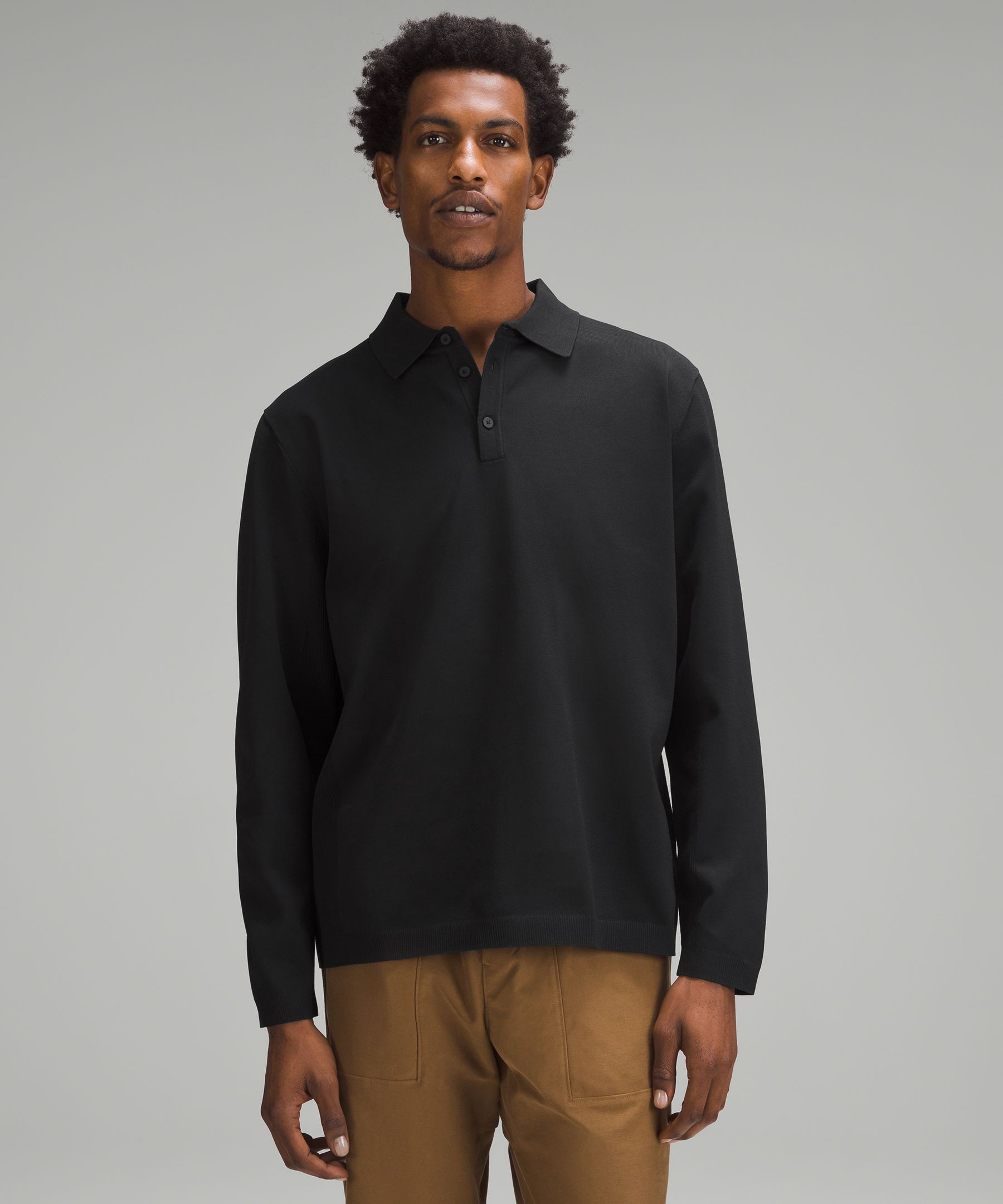 Lightweight Knit Long-Sleeve Polo Shirt | Lululemon UK