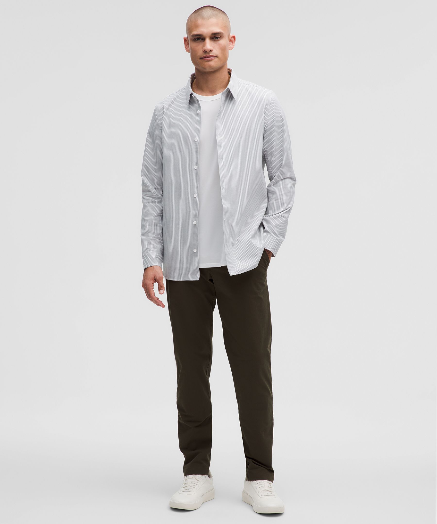 Shop Lululemon New Venture Classic-fit Long-sleeve Shirt