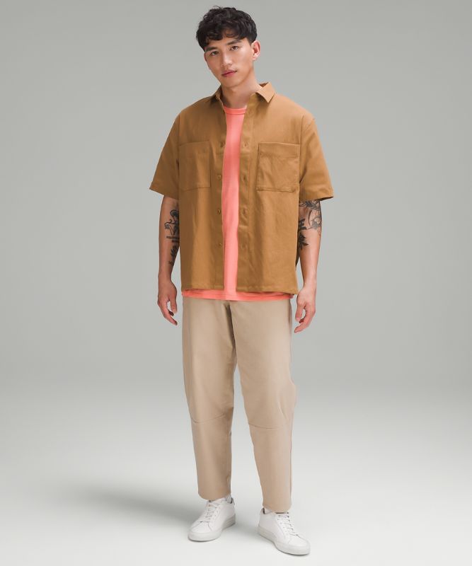 Relaxed-Fit Short Sleeve Button-Up