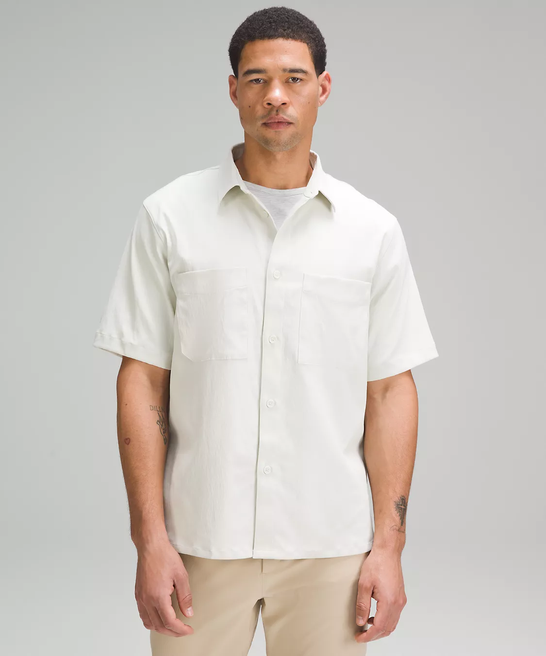 Relaxed-Fit Short Sleeve Button-Up lululemon we made too much mens