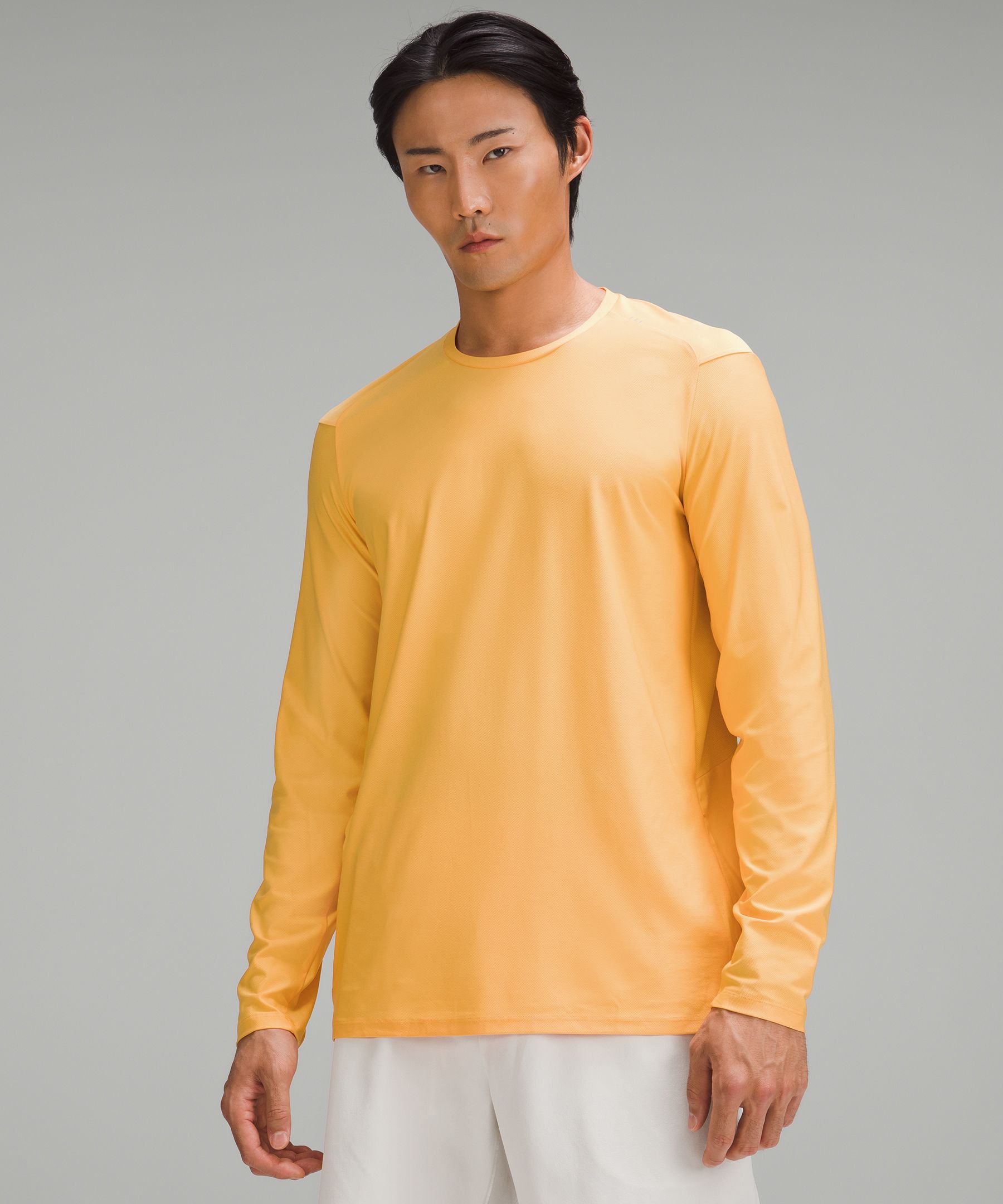 Pale yellow long top sleeve shirt