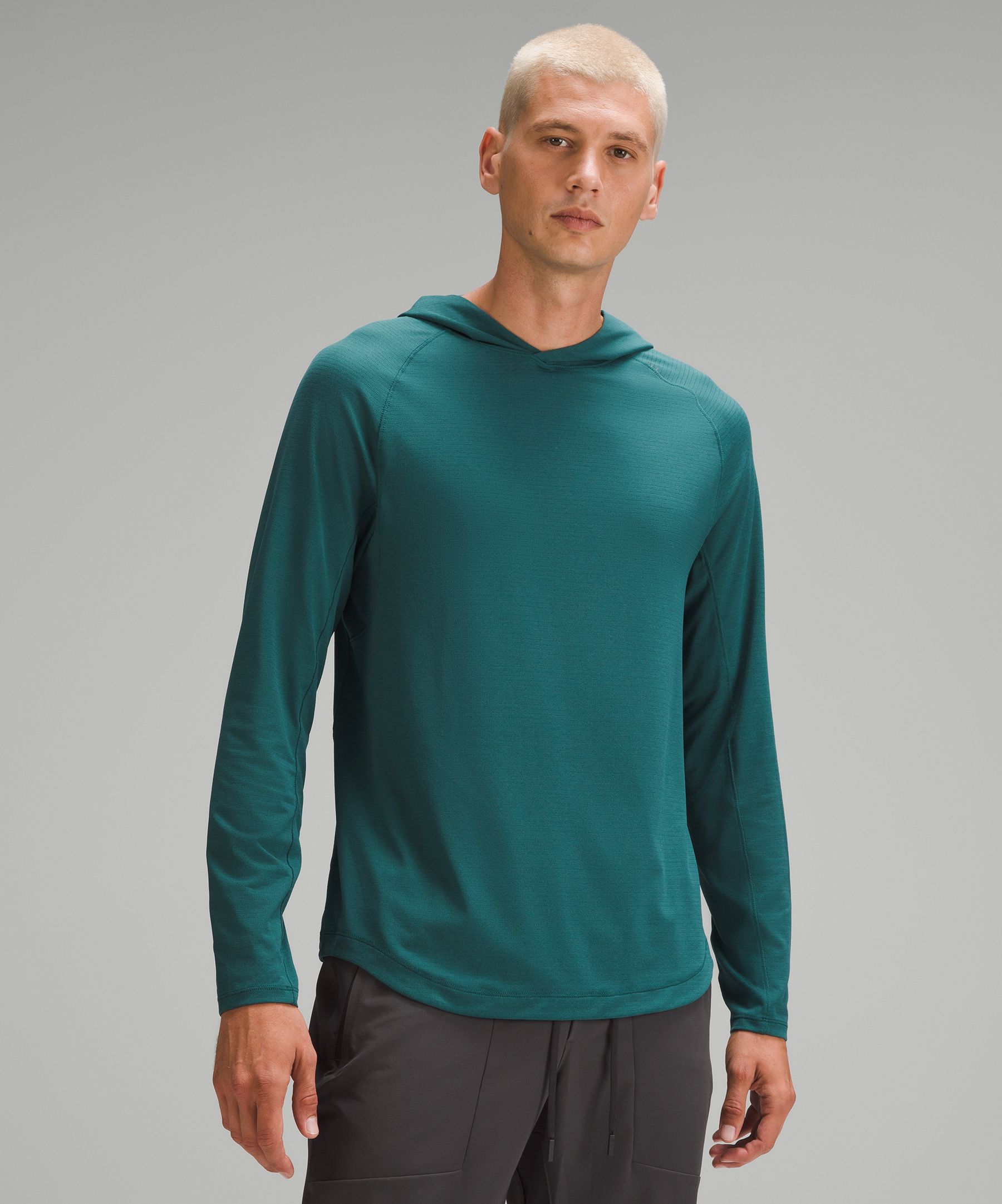 Blue License to Train jersey hoodie, Lululemon