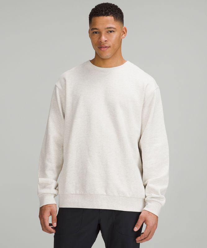 French Terry Oversized Long-Sleeve Crew