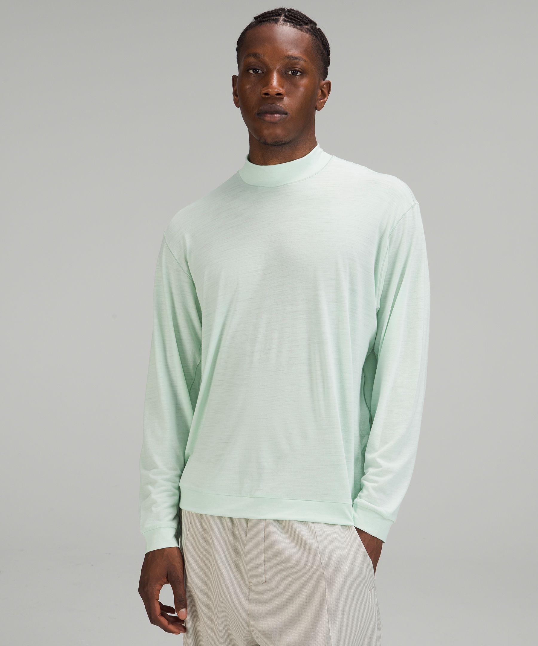 Shop Lululemon Lab Merino Wool-blend Long-sleeve Shirt