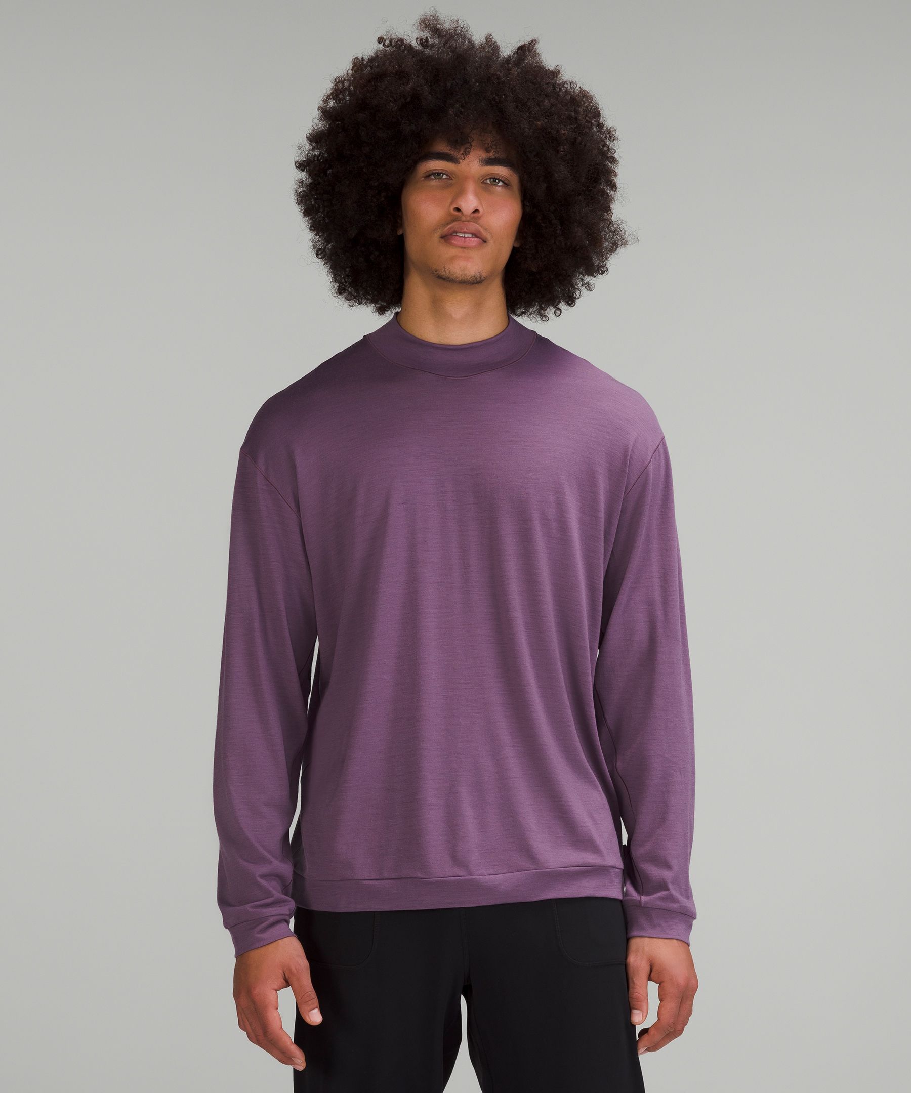 Shop Lululemon Lab Merino Wool-blend Long-sleeve Shirt