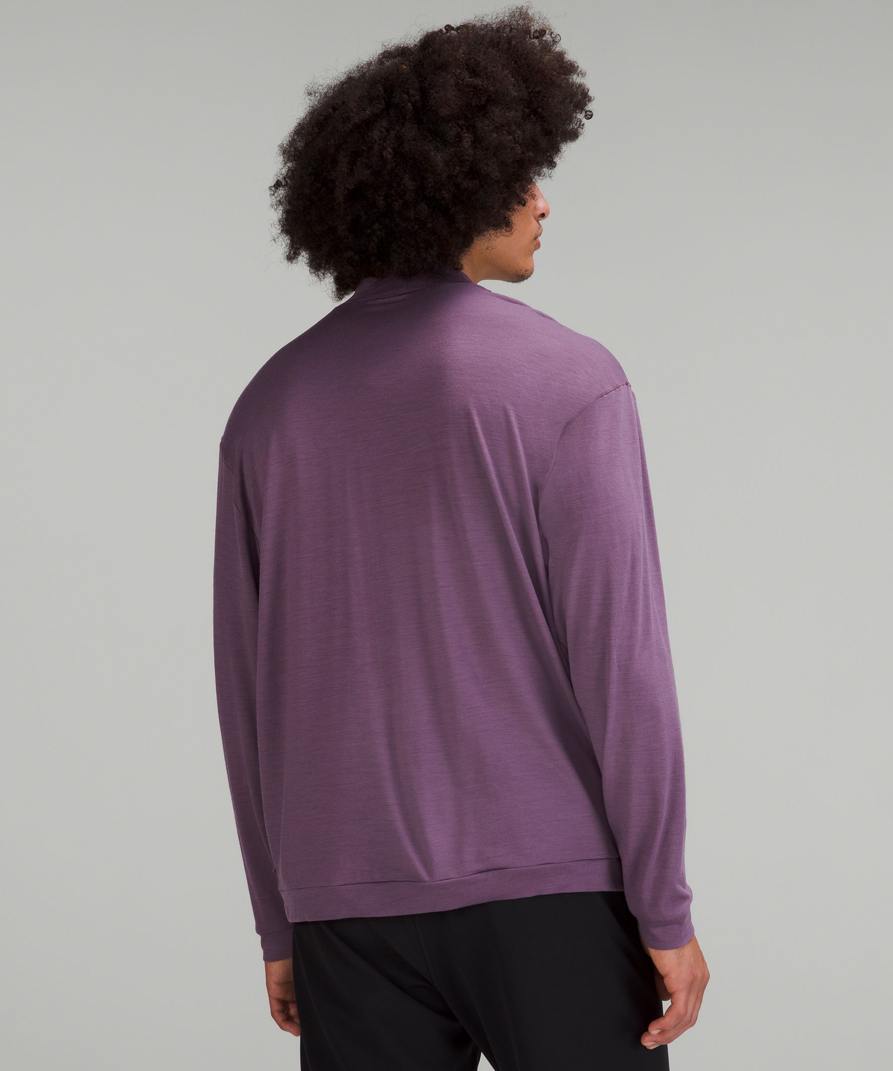 Shop Lululemon Lab Merino Wool-blend Long-sleeve Shirt
