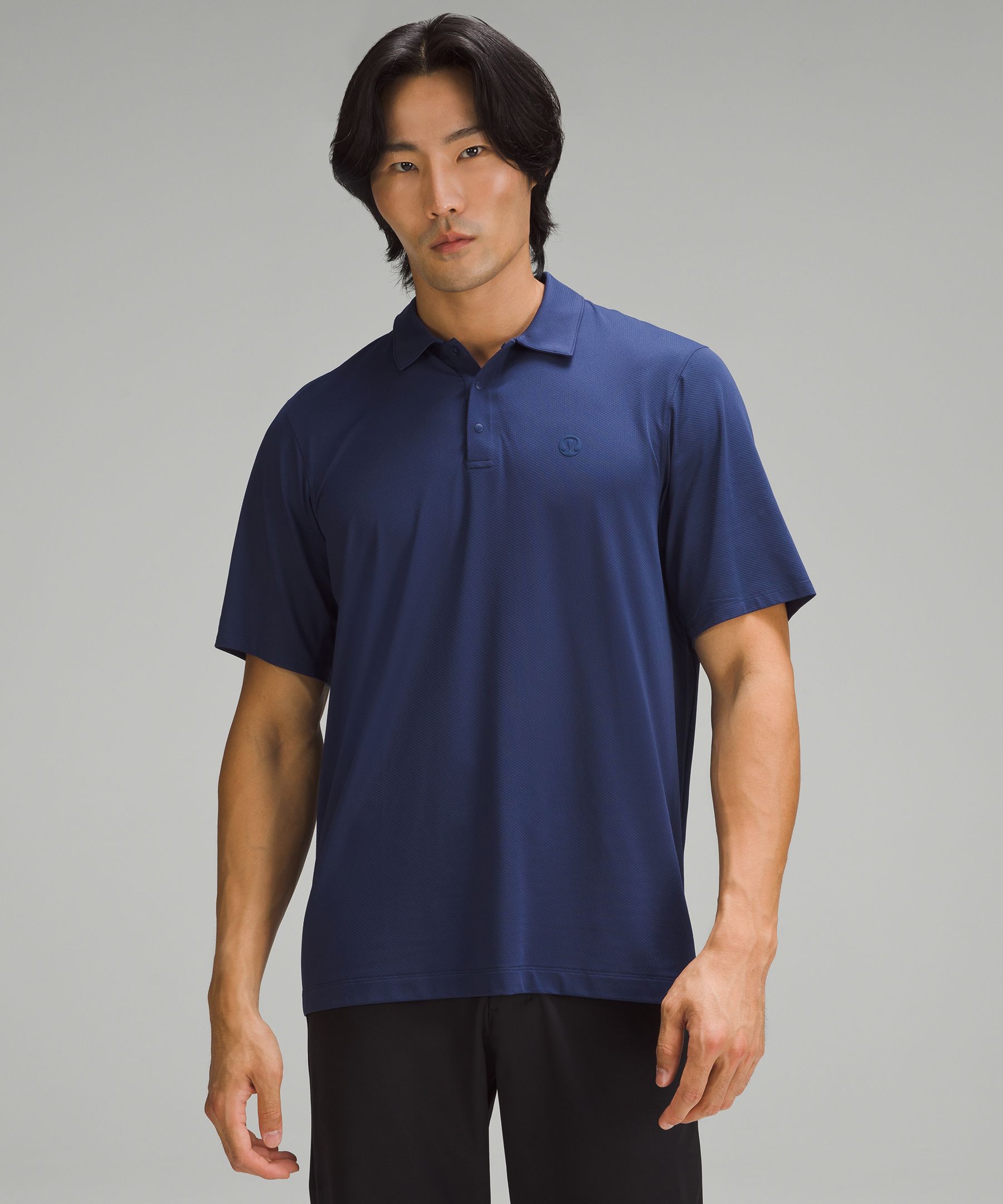 Snap-Front Performance Short-Sleeve Polo Shirt