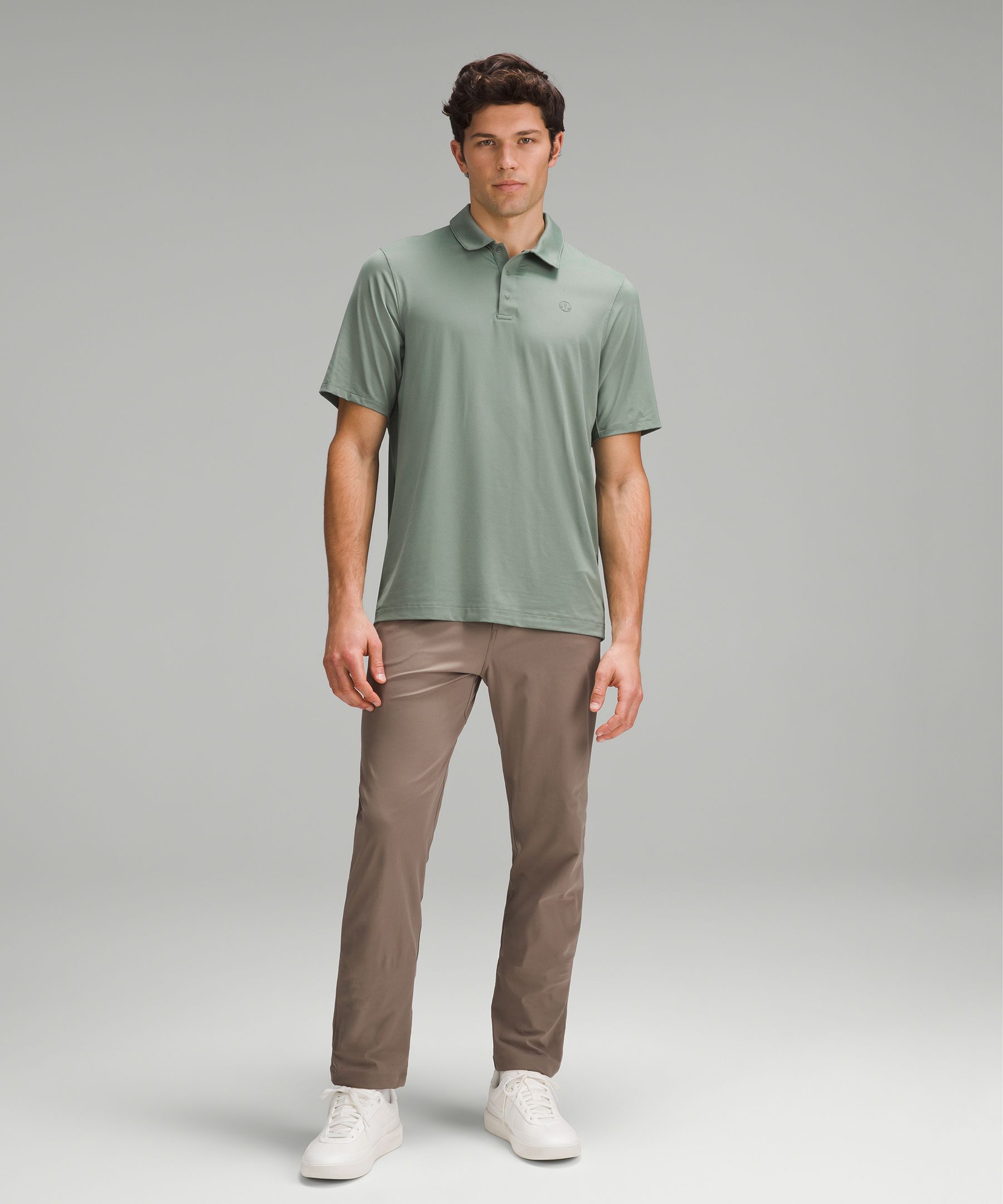 Lululemon Evolution Short Sleeve Polo Shirt - Smoked Spruce - lulu fanatics