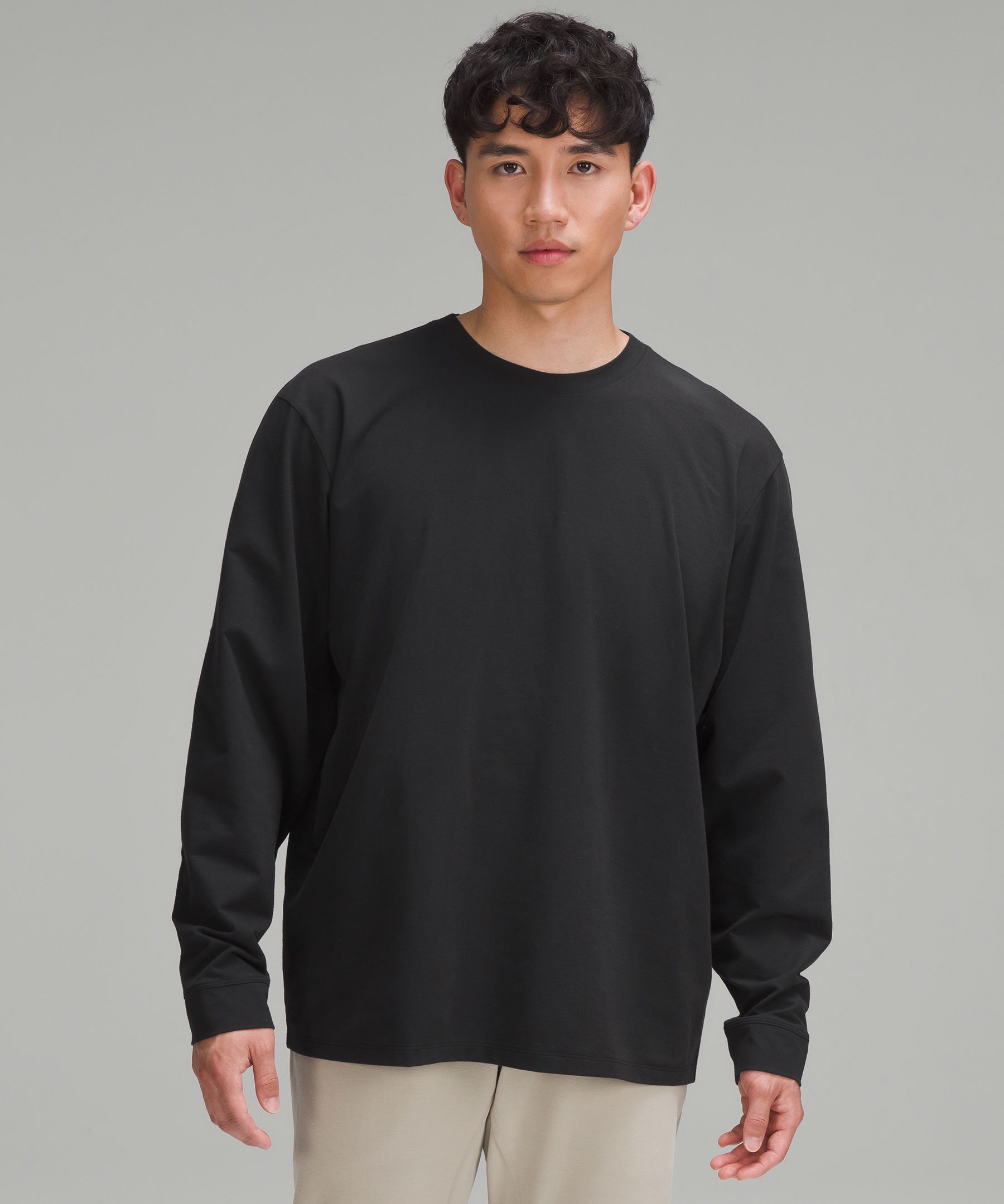 Pique Oversized Fit Long Sleeve Shirt