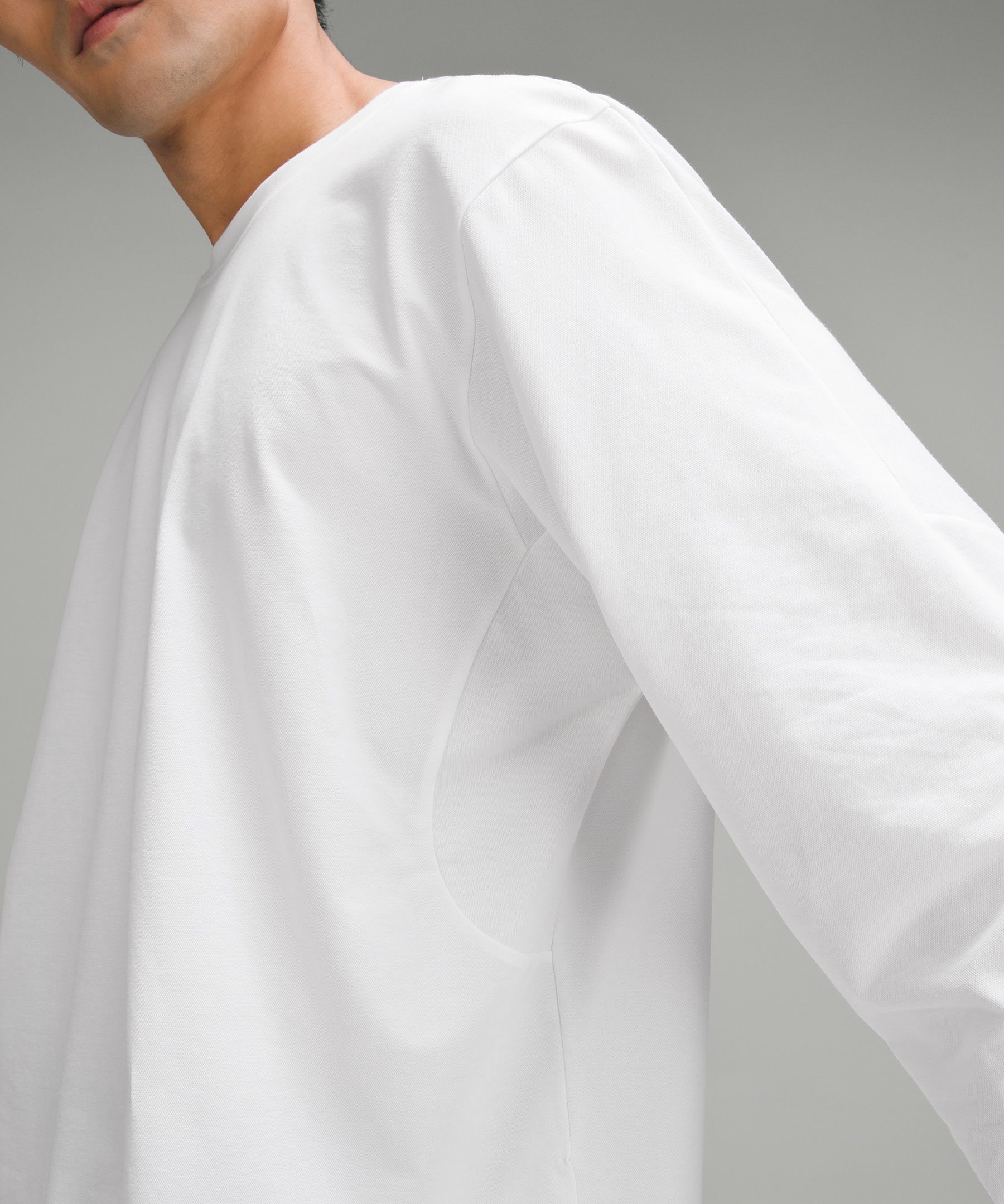 Pique Oversized Long-Sleeve Shirt